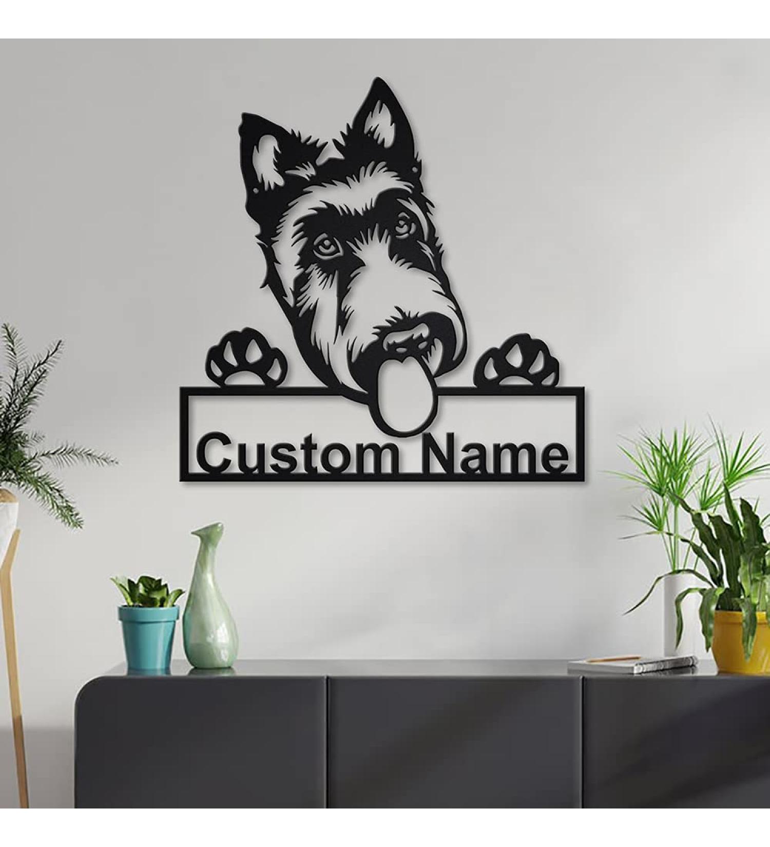 Personalized Scottish Terrier Wooden Shield Art | Custom Dog Decor | Unique Father's Day & Pet Gifts - Buy Online on GoSupps.com