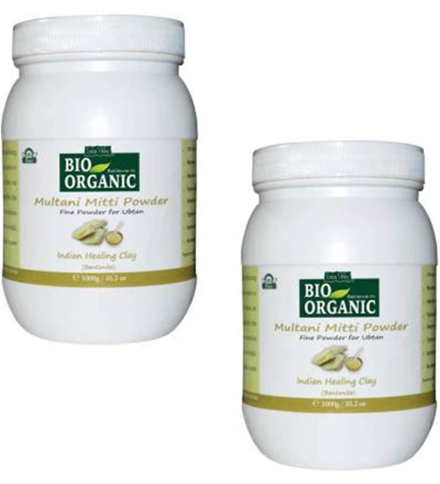 NIGHT 100 Natural Multani Mitti Powder Pot 1kg* 2 2kg Set of 2 - Buy Online on GoSupps.com