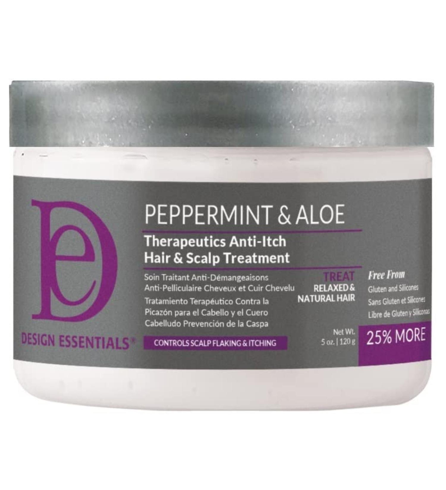 Design Essentials Peppermint & Aloe Anti-Itch Hair & Scalp Treatment | 5 Oz Dandruff Relief | International Shipping Available - Buy Online on GoSupps.com