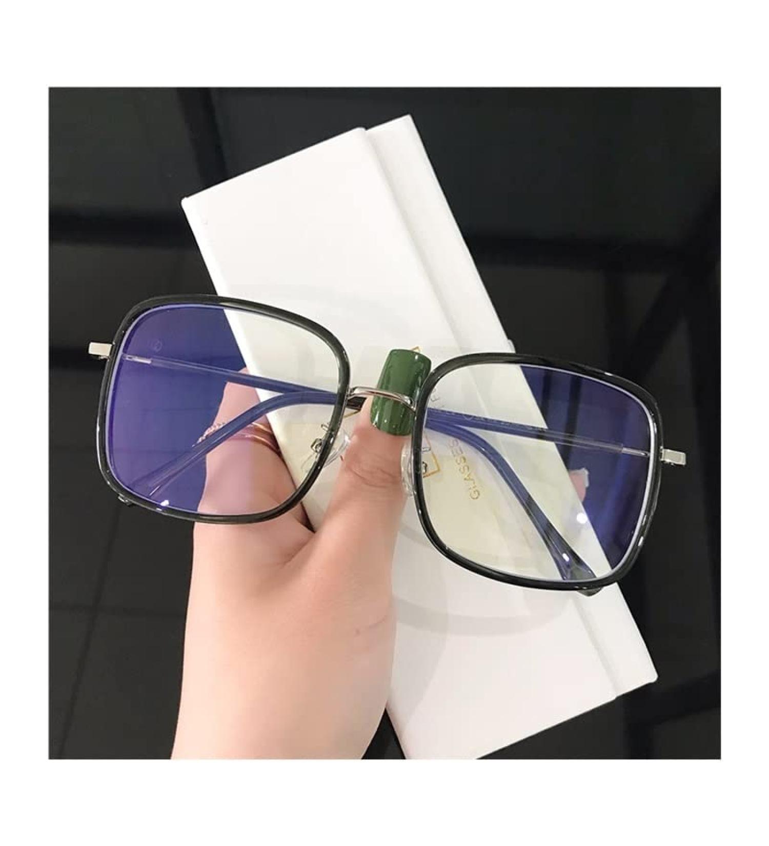 Blue Light Blocking Eyeglasses for Fatigue Relief | Oversized Square Computer Readers +0.00 Green - Buy Online on GoSupps.com