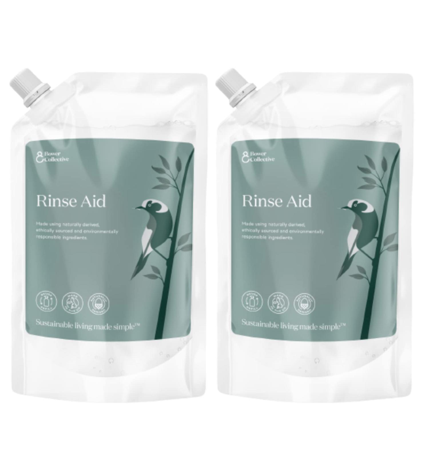 Bower Collective Natural Dishwasher Rinse Aid Refill - Fragrance Free 2L (2x1L) - Buy Online on GoSupps.com
