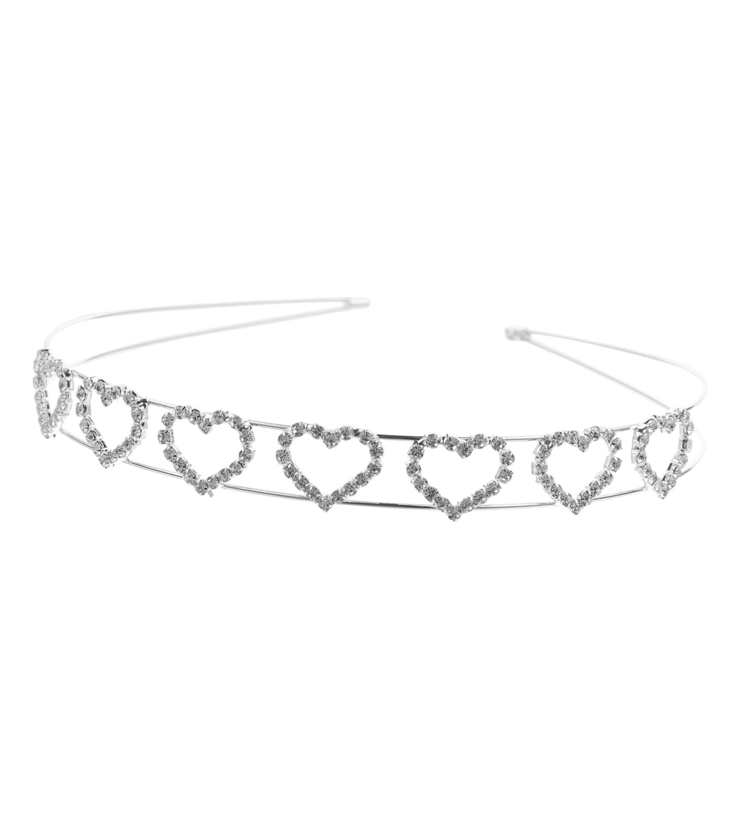 Mikinona Love Rhinestone Headband Heart Headband Heart Hair Accessories Womens Headbands Fashion Embellished Headbands for Women Bling Headbands Valentine' Day Headband Heart Headpieces - Buy Online on GoSupps.com