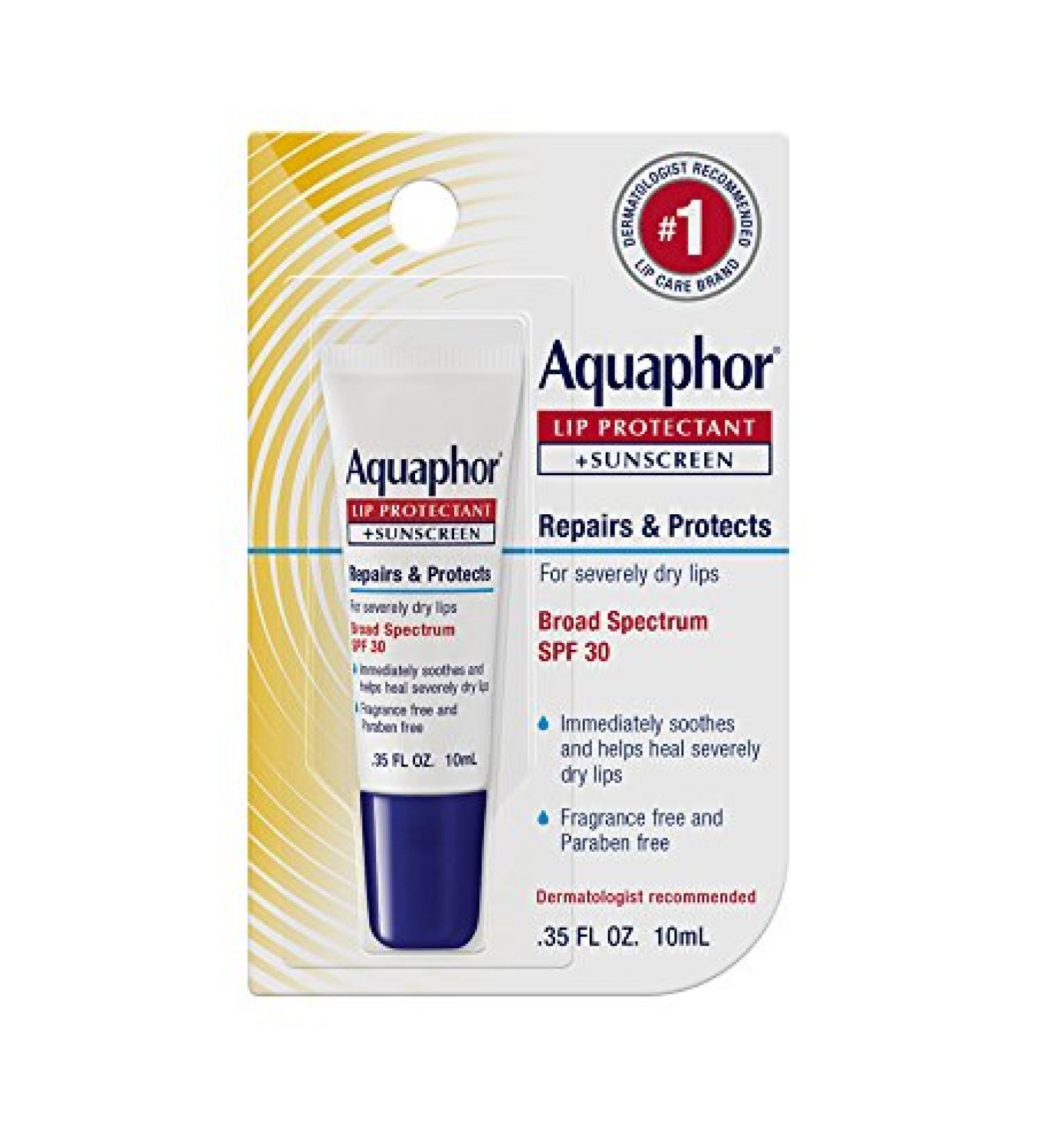 Aquaphor Lip Repair + Protect UVA/UVB SPF 30 0.35 Ounce (Pack of 6) 0.35 Fl Oz (Pack of 6)
