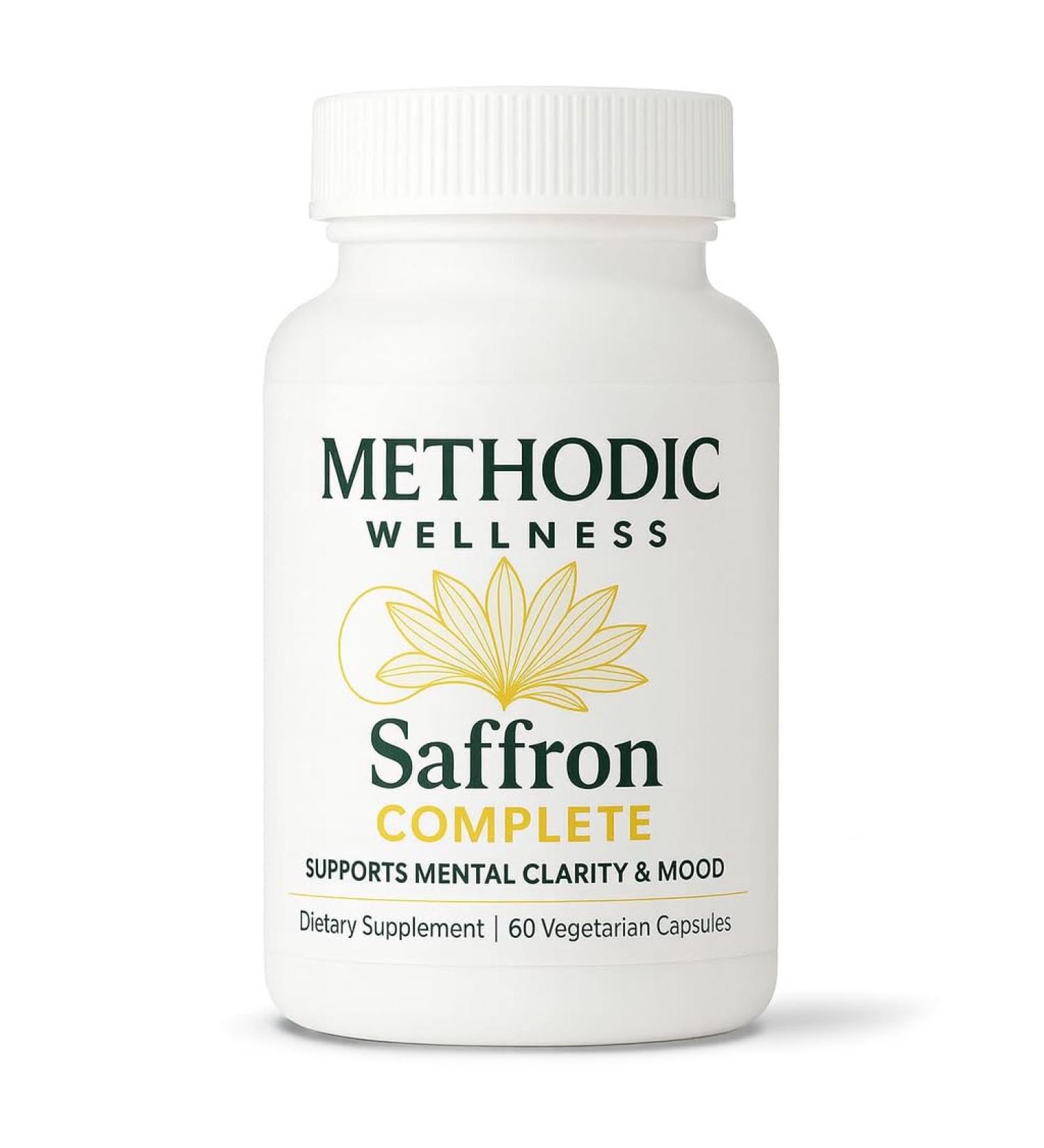 METHODIC WELLNESS Saffron Complete Supplements 88.5mg Saffron Extract for Mood Energy Stress Relief & Sleep Non-GMO & Gluten-Free 60 Vegetable Capsule - Buy Online on GoSupps.com