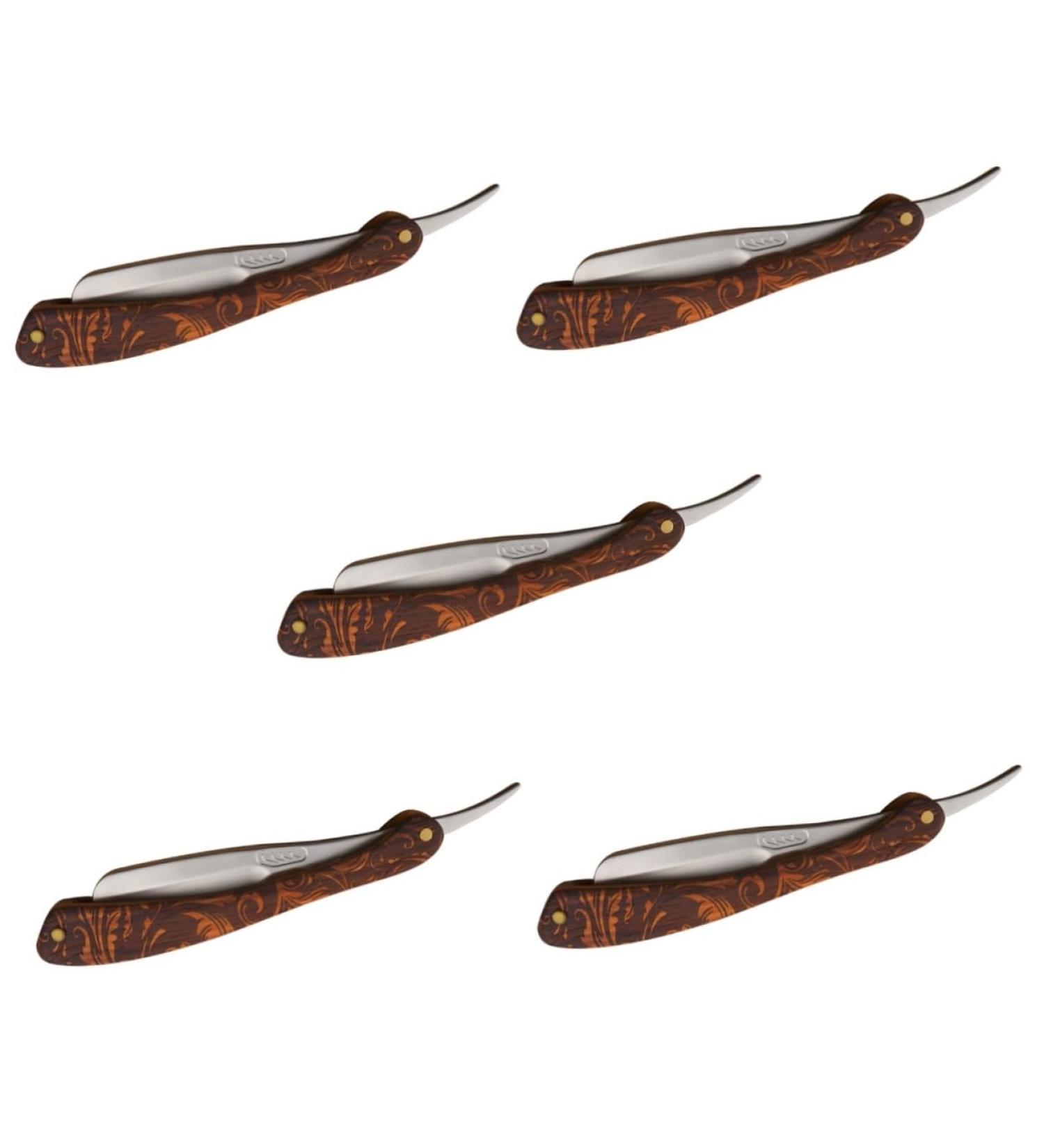 Minkissy 5-Piece Men's Razor Set | Stainless Steel Hairdressing Blades Rustproof & Foldable Razor Accessories - Buy Online on GoSupps.com