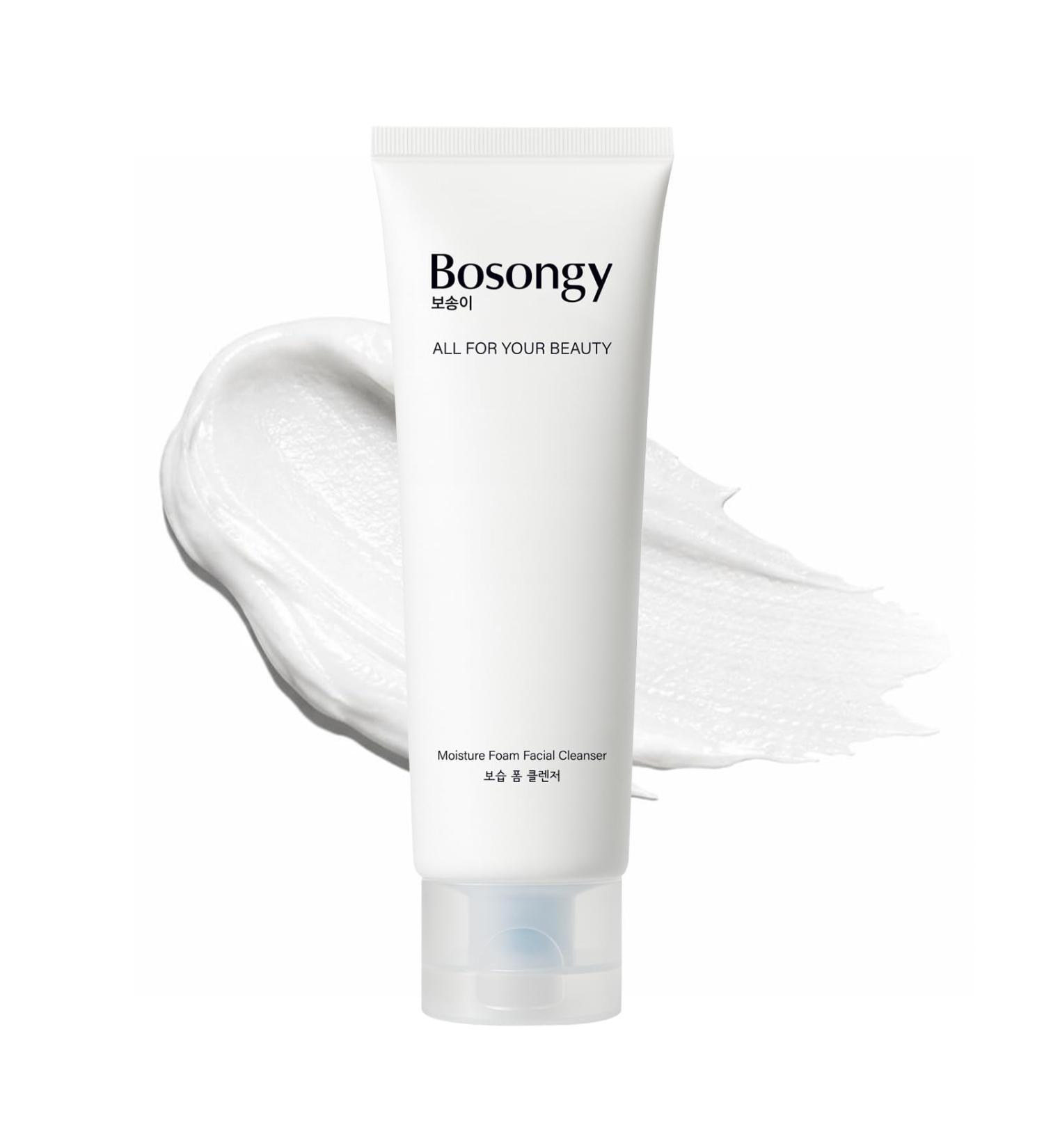 BOSONGY Cleansing Foam Amino Acid Face Wash120ml(4.05fl.oz) Gentle Korean Skincare Cleanser with Ceramide pH-Balanced for Sensitive Skin Removes Sunscreen &Light Makeup Hydrating&Skin Revitalizing. - Buy Online on GoSupps.com