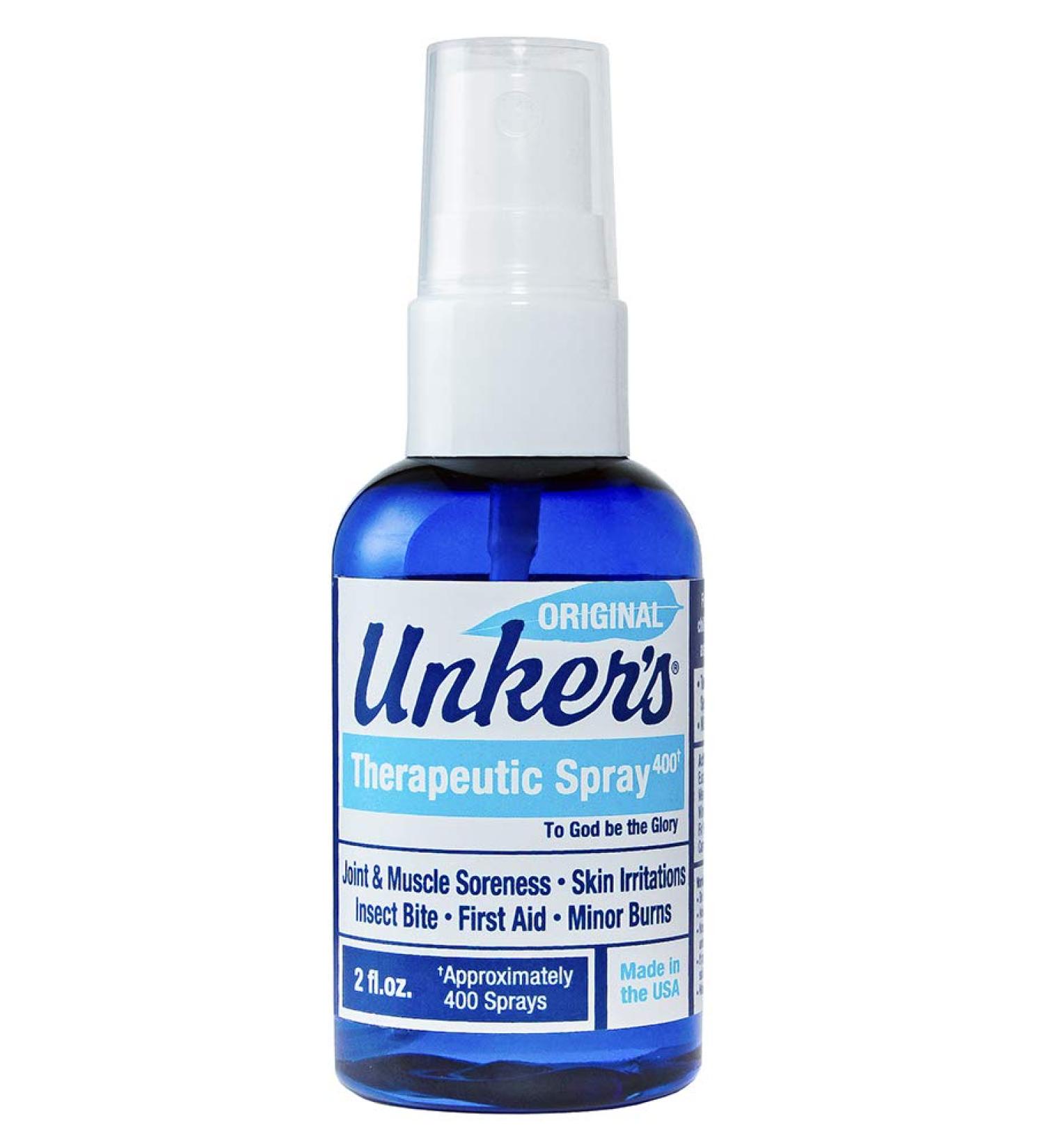 Unker's NATURub Spray (2 oz) - Natural Pain Relief Spray for Quick Relief - Buy Online on GoSupps.com