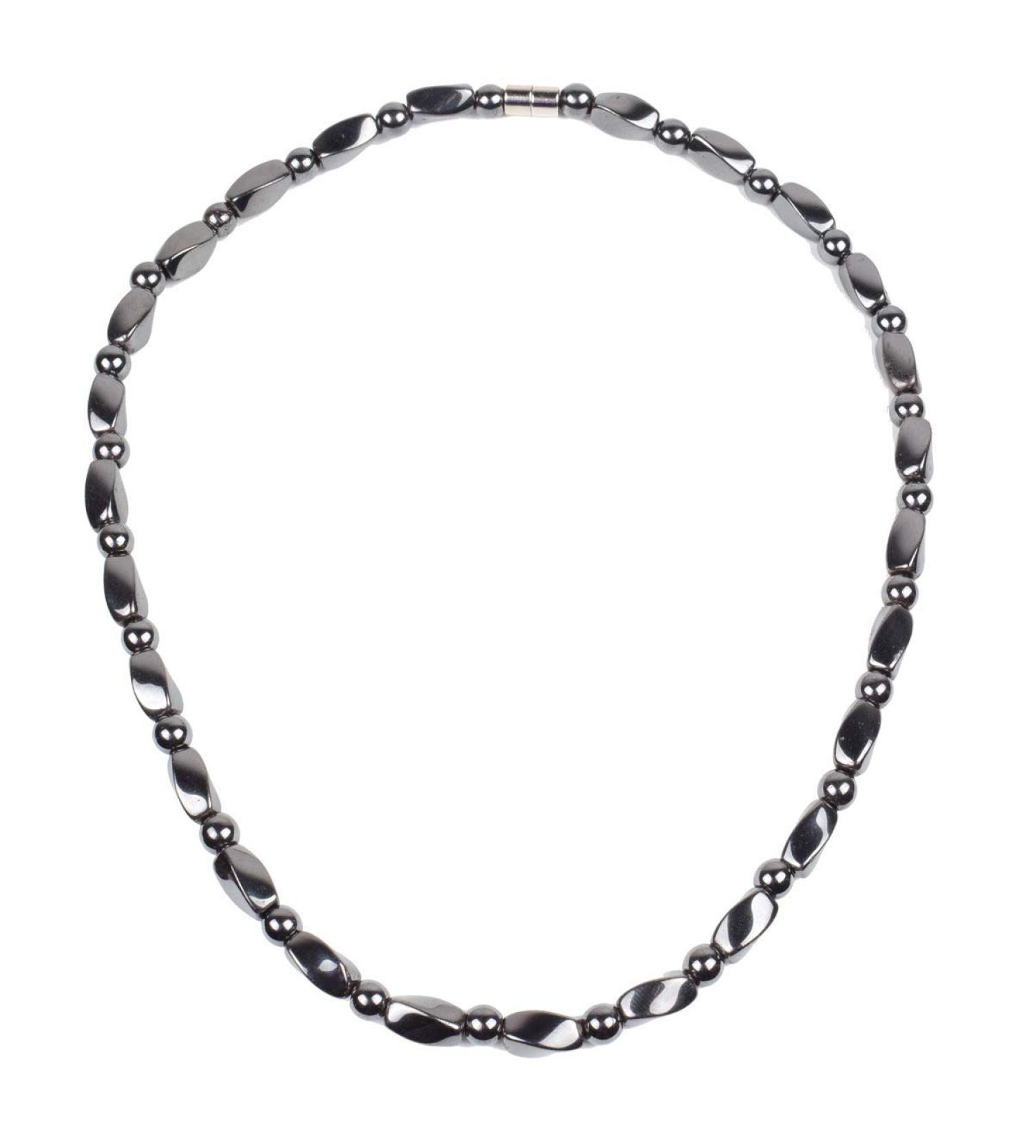 Unisex Natural Magnetic Hematite Necklace - Relieve Fatigue & Enhance Wellness - 21.6 inch (55cm - Buy Online on GoSupps.com