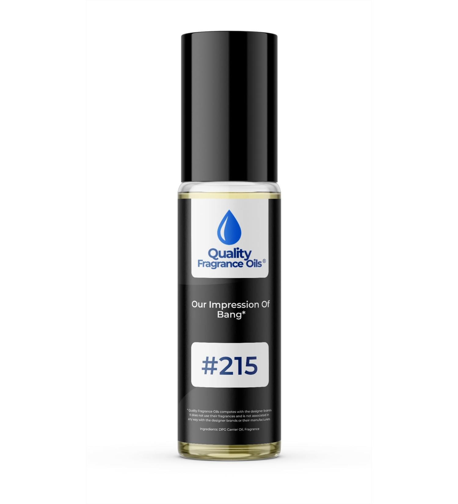 Quality Fragrance Oils' Impression #215 Inspired by Bang for Men (10ml Roll On) Bang for Men Impression #215 0.34 Fl Oz (Pack of 1) - Buy Online on GoSupps.com