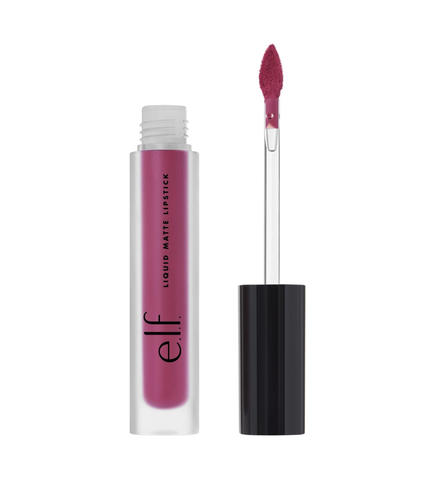 e.l.f. Cosmetics Liquid Matte Lipstick - Highly Pigmented, Quick Drying, Smudge Proof with Nourishing Properties in Berry Sorbet - Buy Online on GoSupps.com
