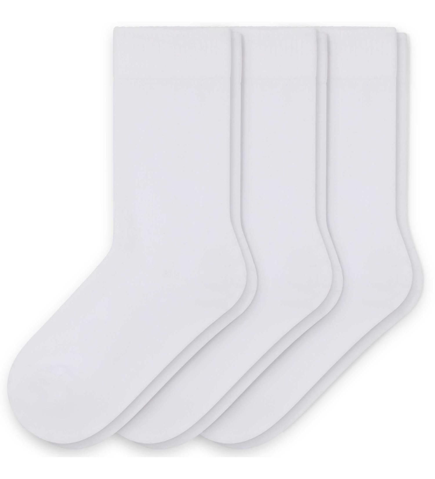 Sugar Free Sox Men's Diabetic Crew Socks 3 Pack (Size 10-13, White) - Health & Comfort - Buy Online on GoSupps.com