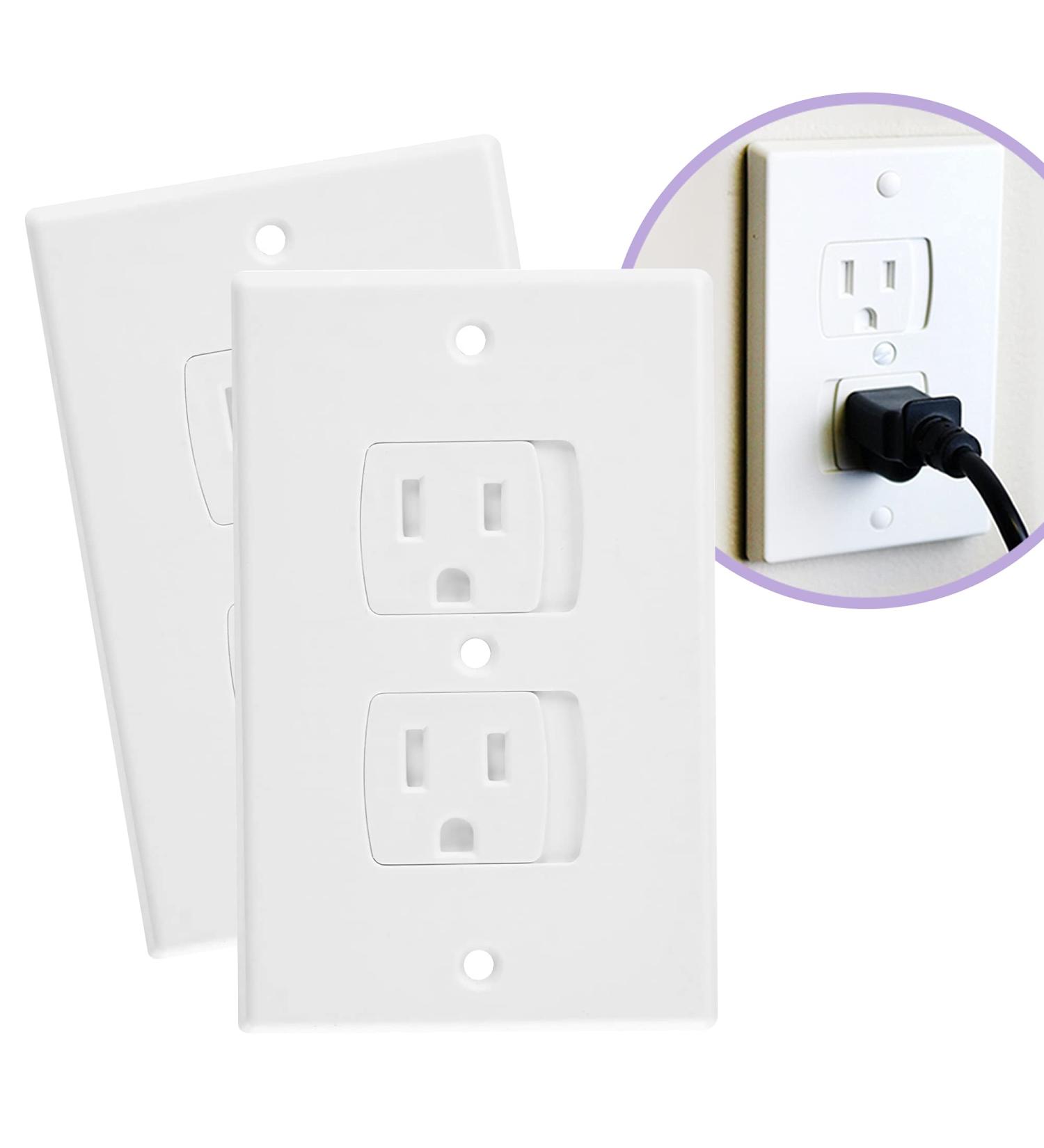 Ashtonbee Child Safety Plug Socket Covers  Plug Covers for Electrical Outlets  Electrical Safety Baby Products  White  Set of 2 2 Pack - Buy Online on GoSupps.com
