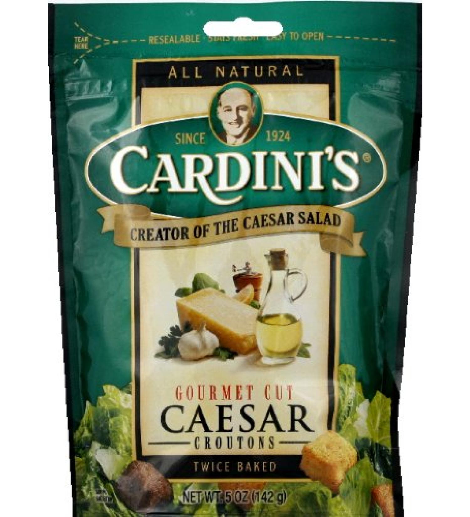 Cardini Croutons Caesar Gourmet Cut 5.0 OZ (Pack of 6)