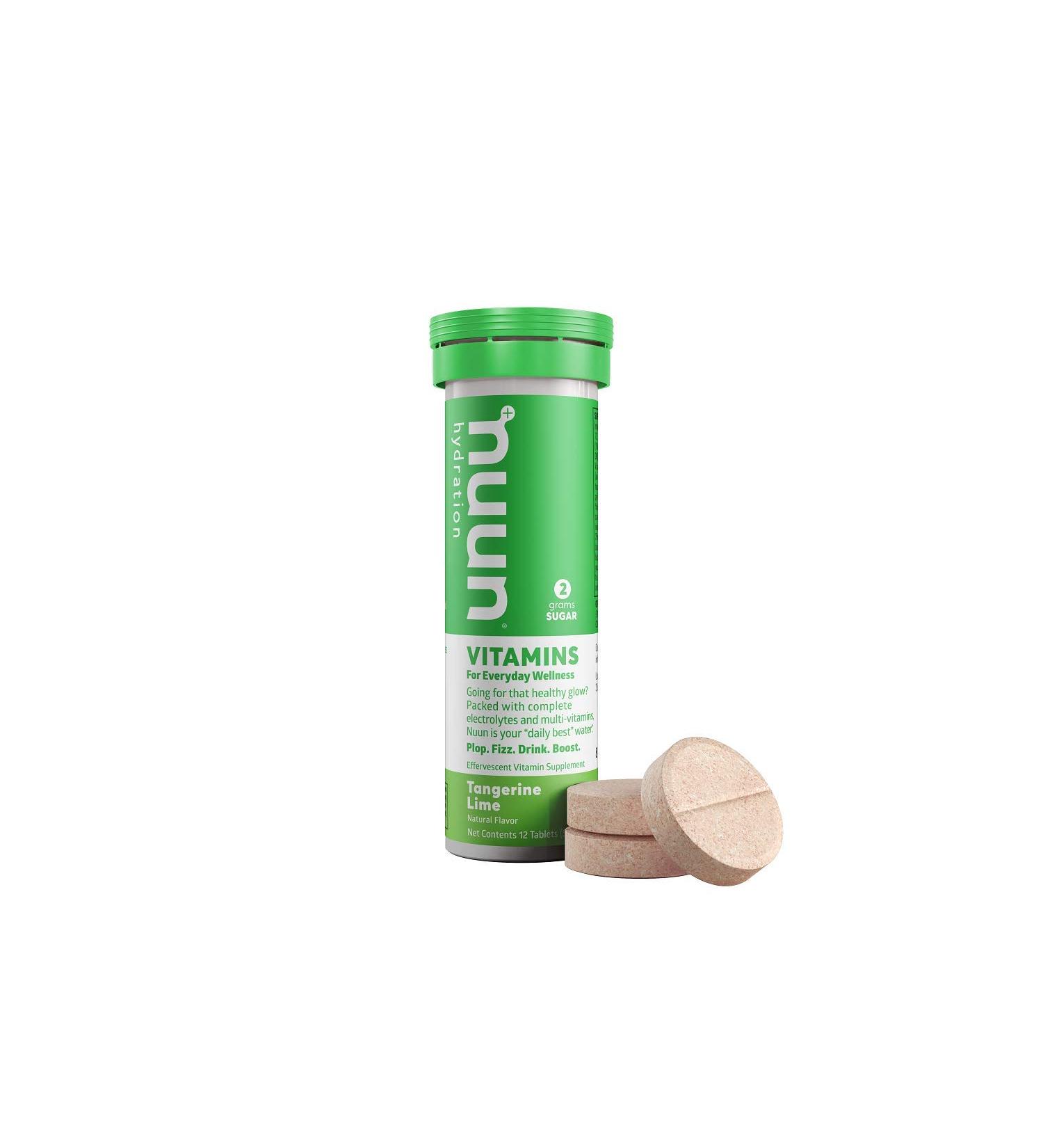 Nuun Vitamins Electrolyte + Vitamins Drink Tablets Tangerine Lime 12 Count - Pack of 4 - Buy Online on GoSupps.com