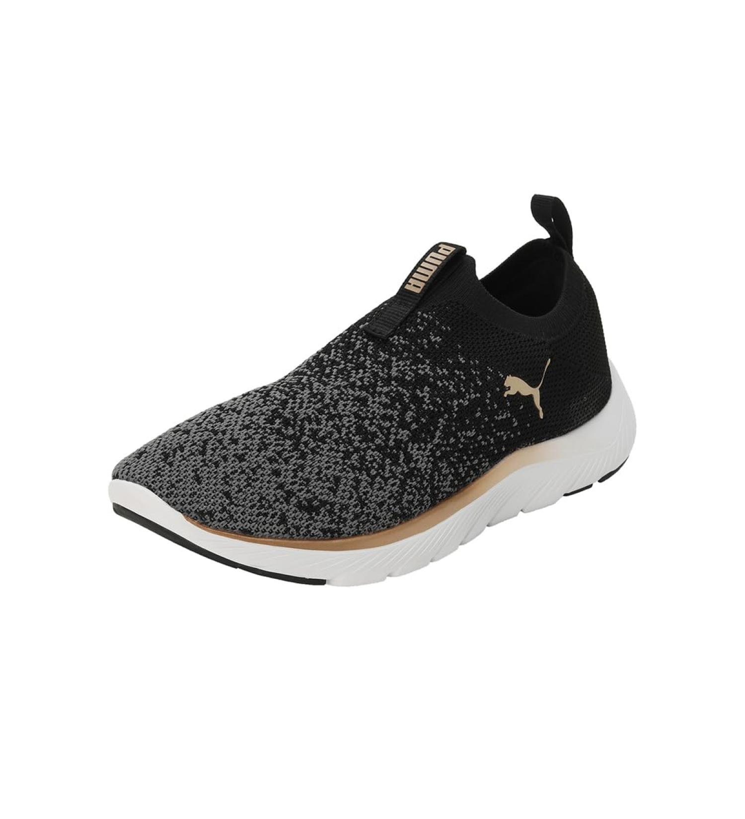 PUMA Women's Softride Remi Slip-on Knit WN's Road Running Shoe - Black Gold Cool Dark Gray - EU Size 39 - International Shipping Available - Buy Online on GoSupps.com