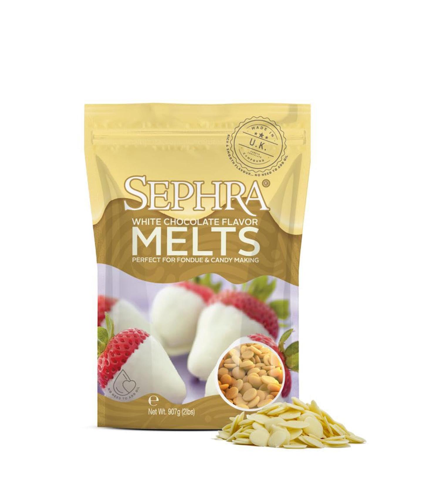 Sephra Chocolate Flavoured Melts (907g White Chocolate Flavored) White Chocolate Melts 907g - Buy Online on GoSupps.com