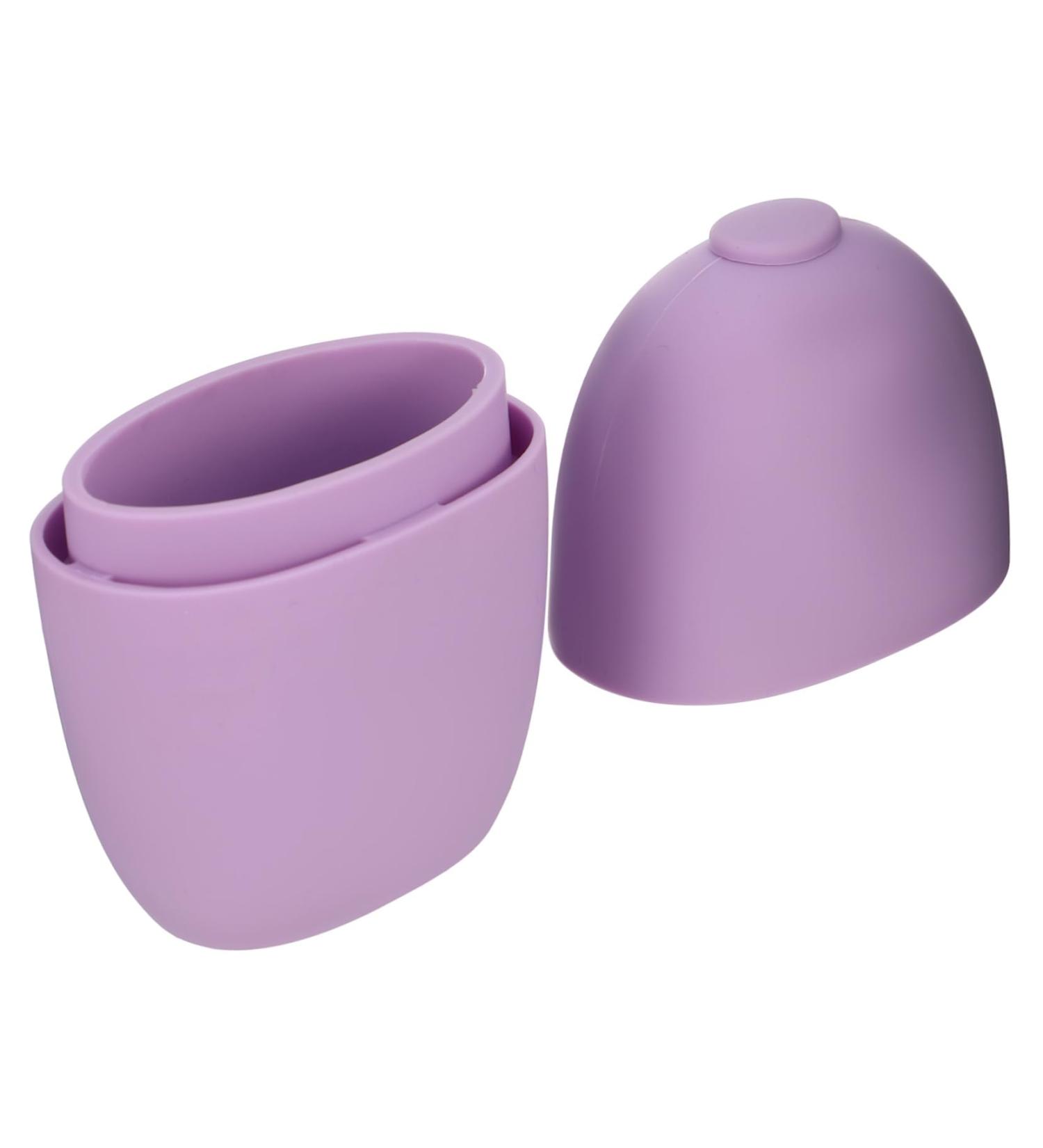 Silicone Face Ice Tray & Roller Tool - Beauty Ice Mold for Glowing Skin | 11.5x7cm Purple - Shop Internationally - Buy Online on GoSupps.com