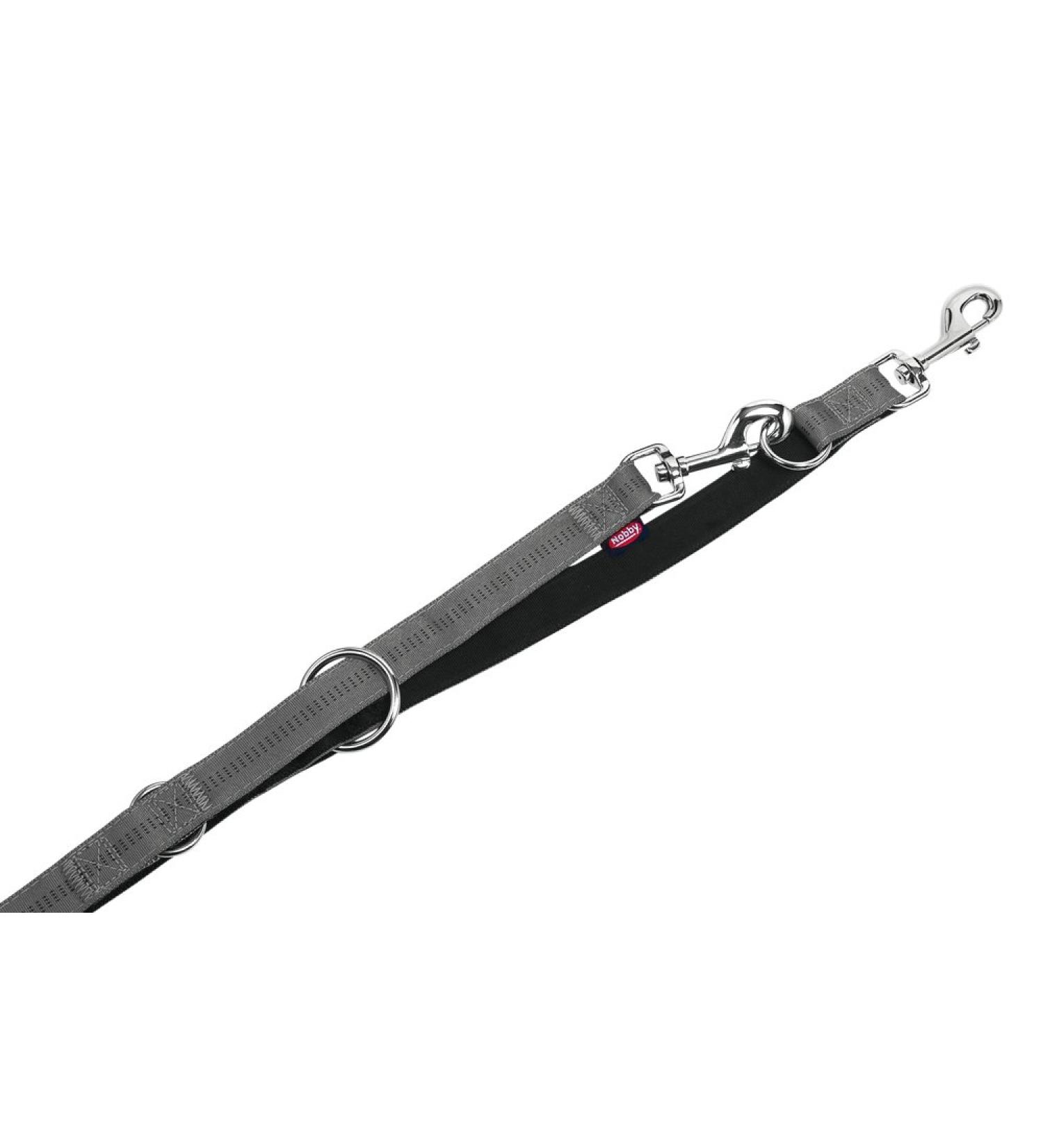 Nobby Soft Grip Dog Leash - Dark Grey/Black 200 cm Length 10 mm Width | International Shipping - Buy Online on GoSupps.com