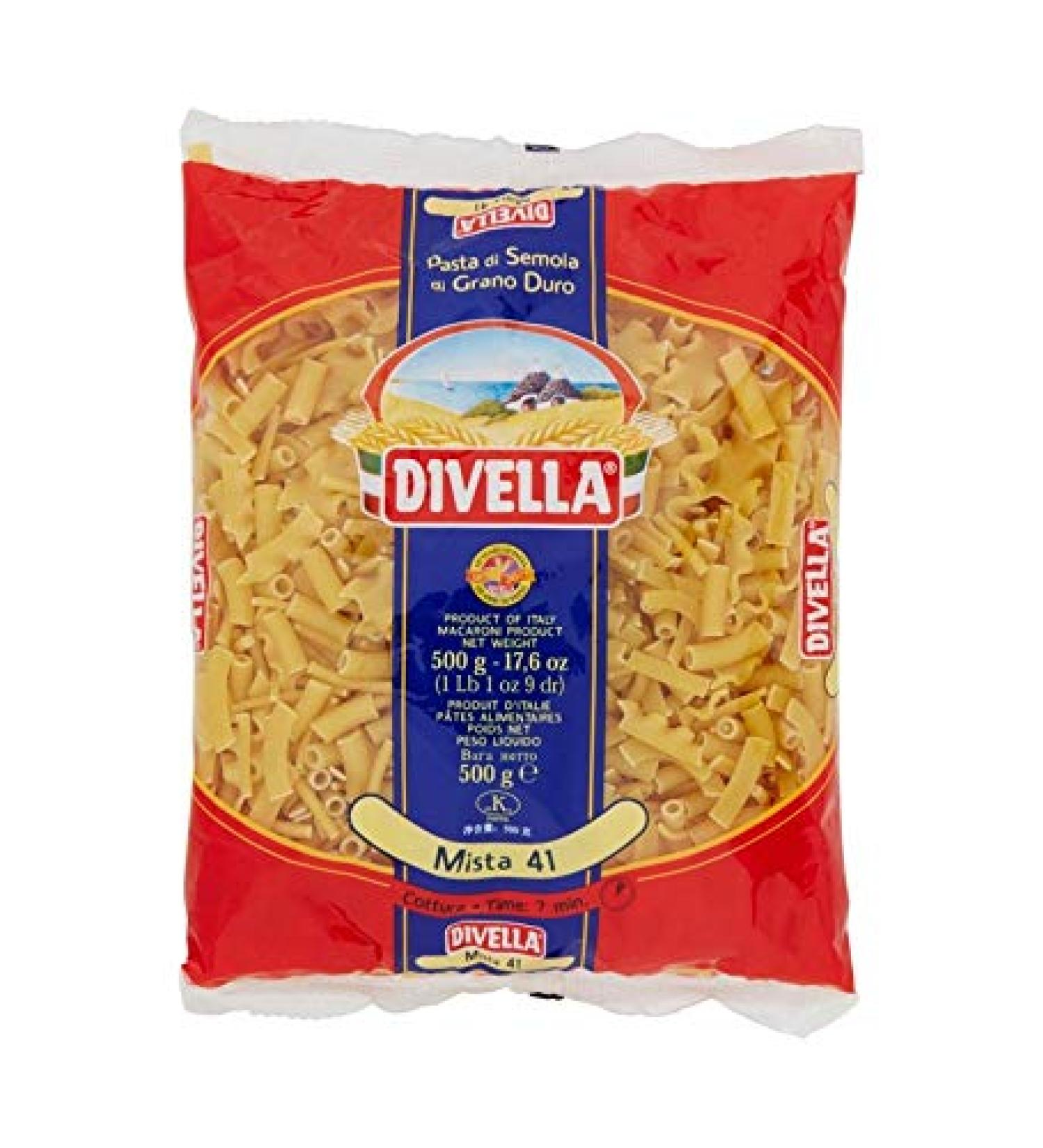 Divella DIVELLA MIXED DURUM WHEAT SEMOLINA PASTA 41 GR 500 X 24