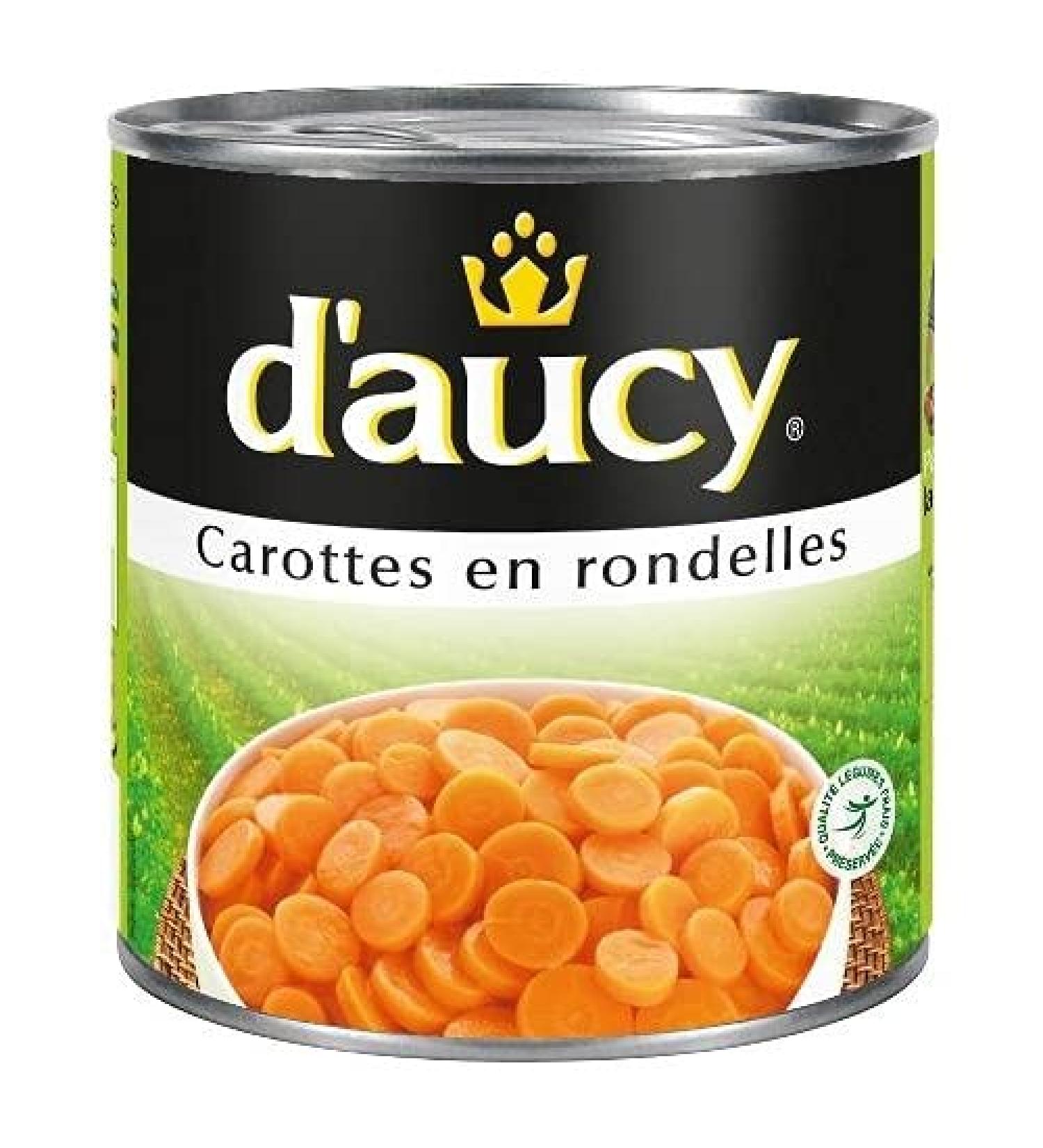 D'AUCY Rondelles de Carottes 240g - Un D lice de L gumes en Conserve pour vos Plats - le Lot De 4