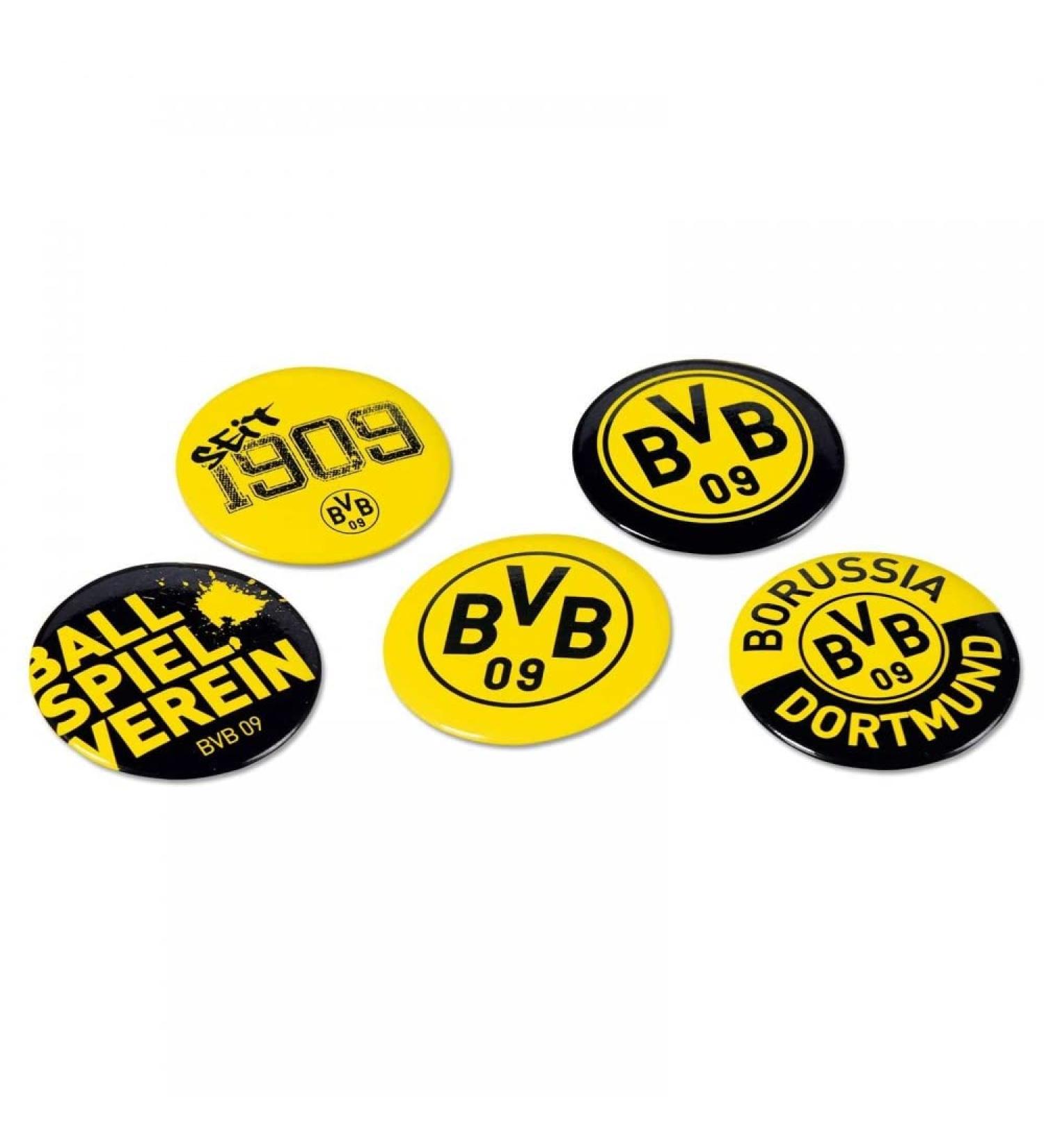 Buy Borussia Dortmund BVB Button Set of 5 Multicoloured - One Size | International Shipping Available - Buy Online on GoSupps.com