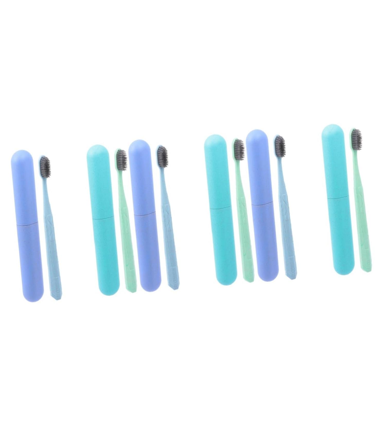 Shop Minkissy 6-Part Toothbrush Set - Sensitive & Extra Soft Manual Toothbrushes Travel Case Toothpaste Gift for Optimal Oral Care - Buy Online on GoSupps.com