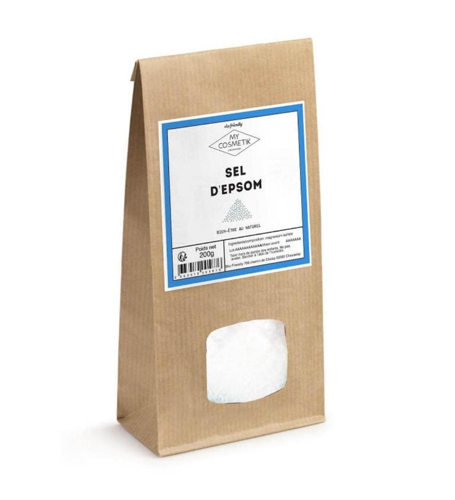 MyCosmetik - Sel d Epsom - Sel relaxant exfoliant et remin ralisant - Pour bain gommages et soins - 100% Pur et d'origine naturelle - 200 g en sachet kraft 200 g (Lot de 1) - Buy Online on GoSupps.com