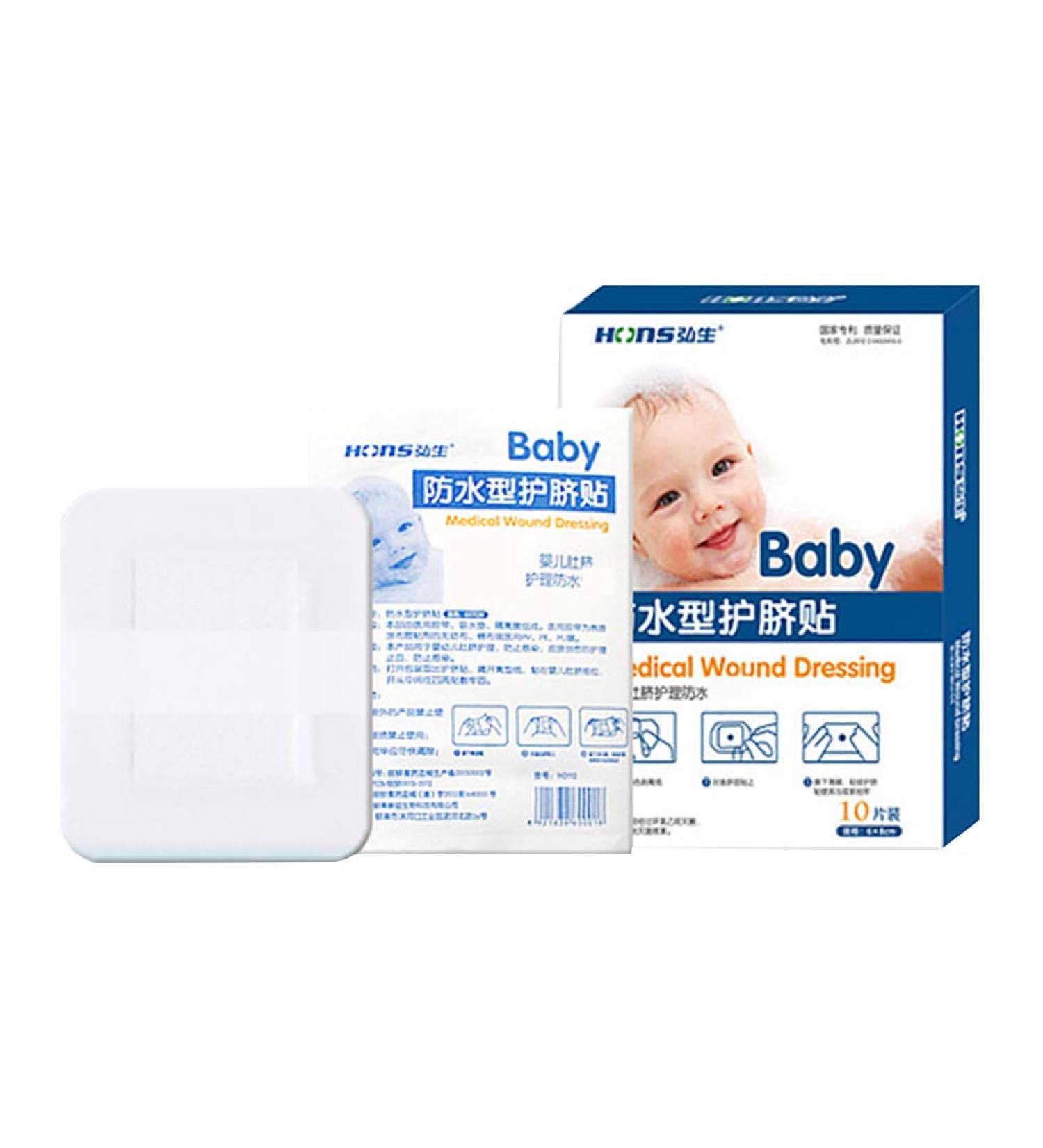 Topwon Baby Navel Sticker 10 Pieces - Waterproof Umbilical Cord Patch for Toddler Belly Button, Ideal for Swimming, Bathing, and Beach Use - Buy Online on GoSupps.com