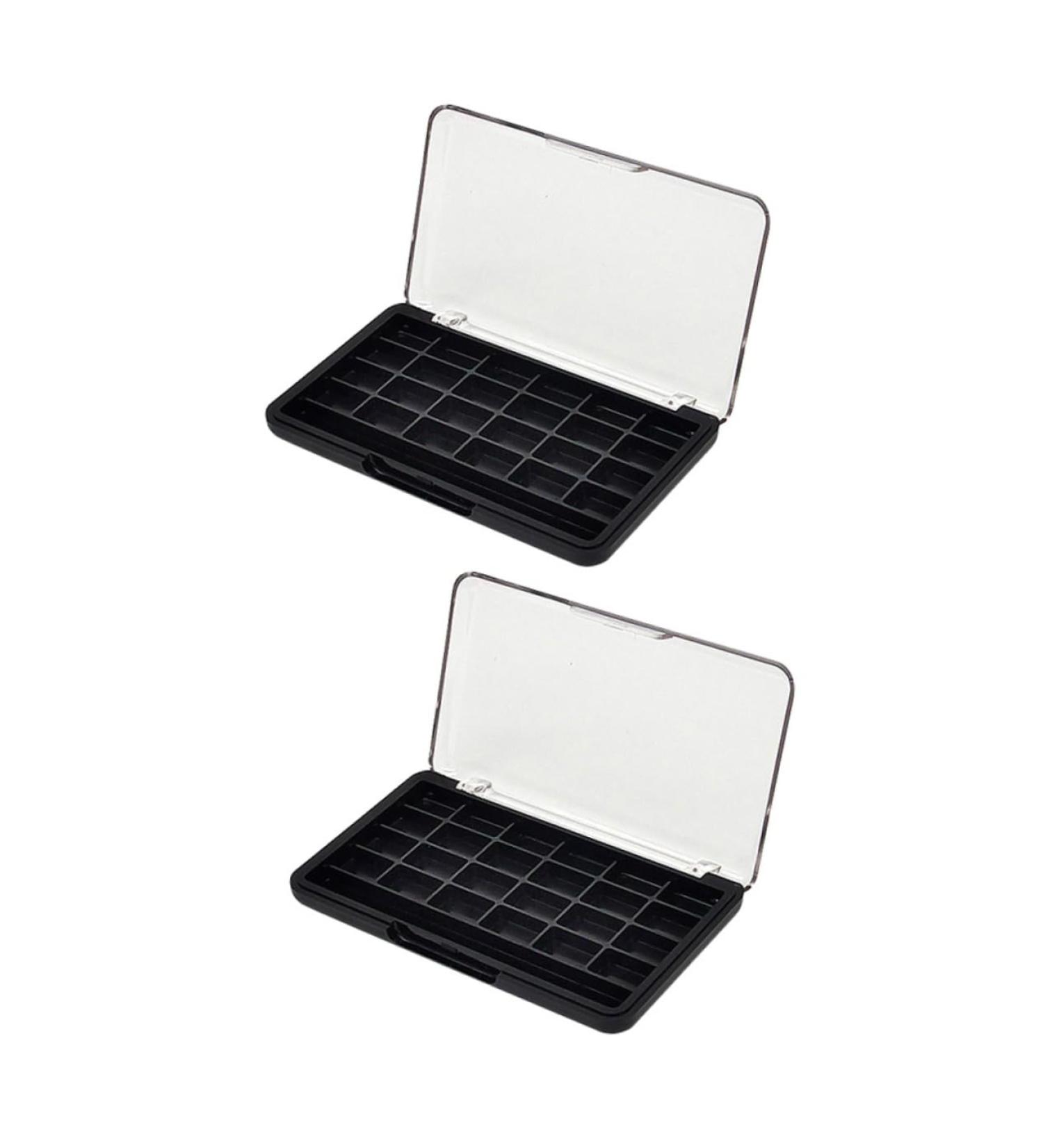 2pcs Empty 24 Color Eye Shadow Tray - Cosmetic Organizer & DIY Pallet Case for Eyeshadow & Lipstick - Buy Online on GoSupps.com