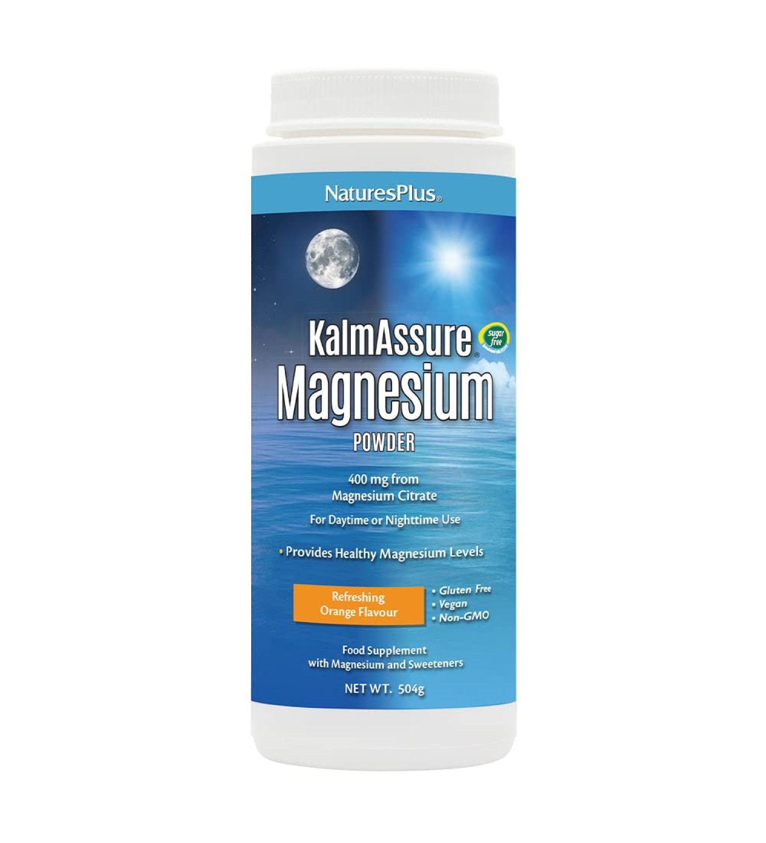 Nature's Plus Kalmassure Magnesium Powder - Orange Flavor, 400 mg, 1.15 lbs (522 g) | Natural Relaxation & Stress Relief - Buy Online on GoSupps.com