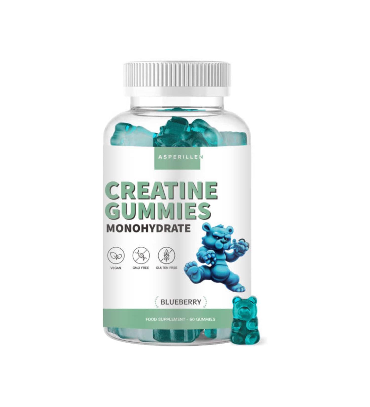 Buy Vegan Creatine Monohydrate Gummies - 2000mg Per Dose - Gluten-Free Blueberry Flavor - 60 Units - Buy Online on GoSupps.com