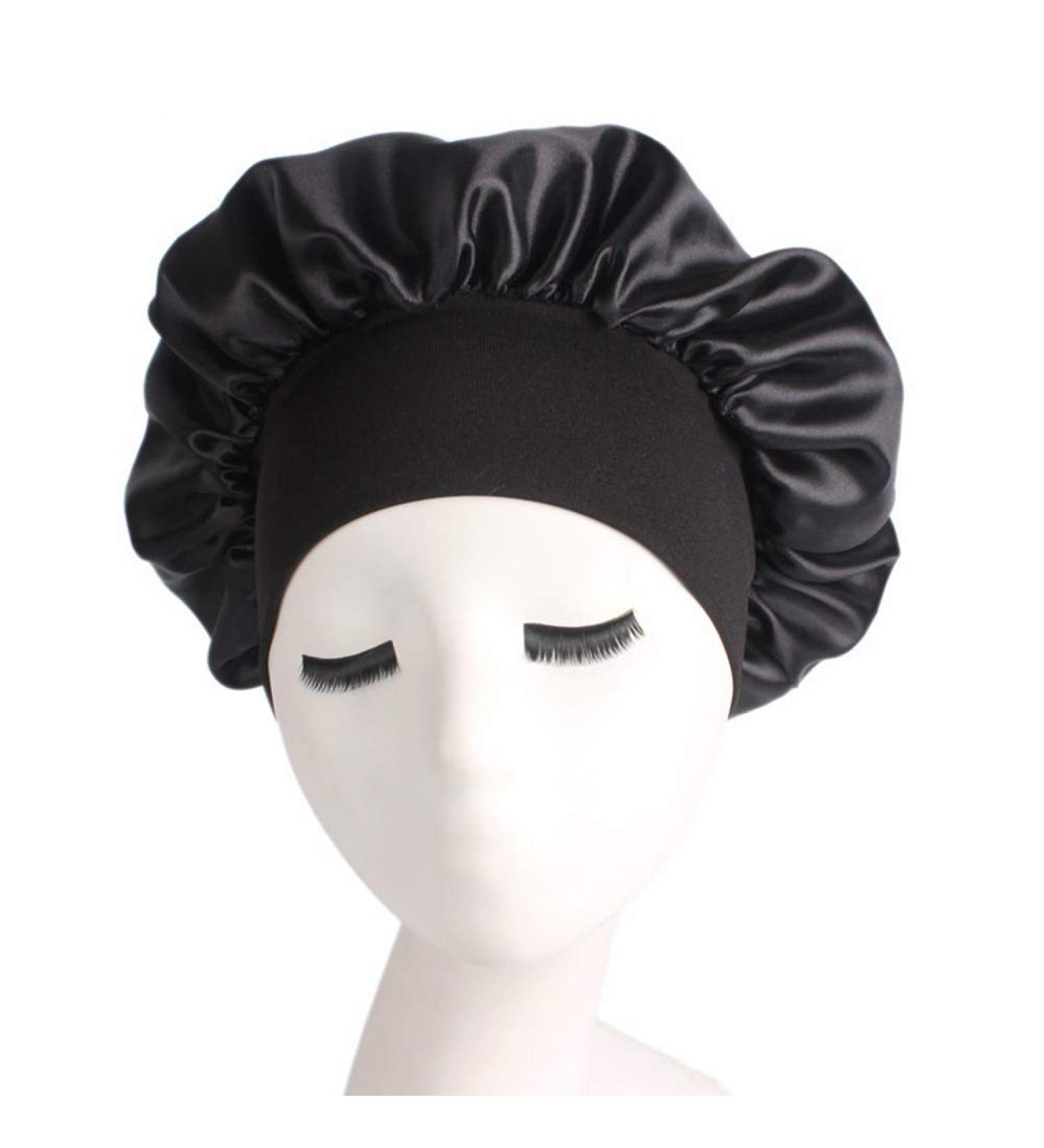 AKOAK Wide-brimmed Headband Nightcap for Women - High-elastic Chemotherapy Cap in Black - Buy Online on GoSupps.com