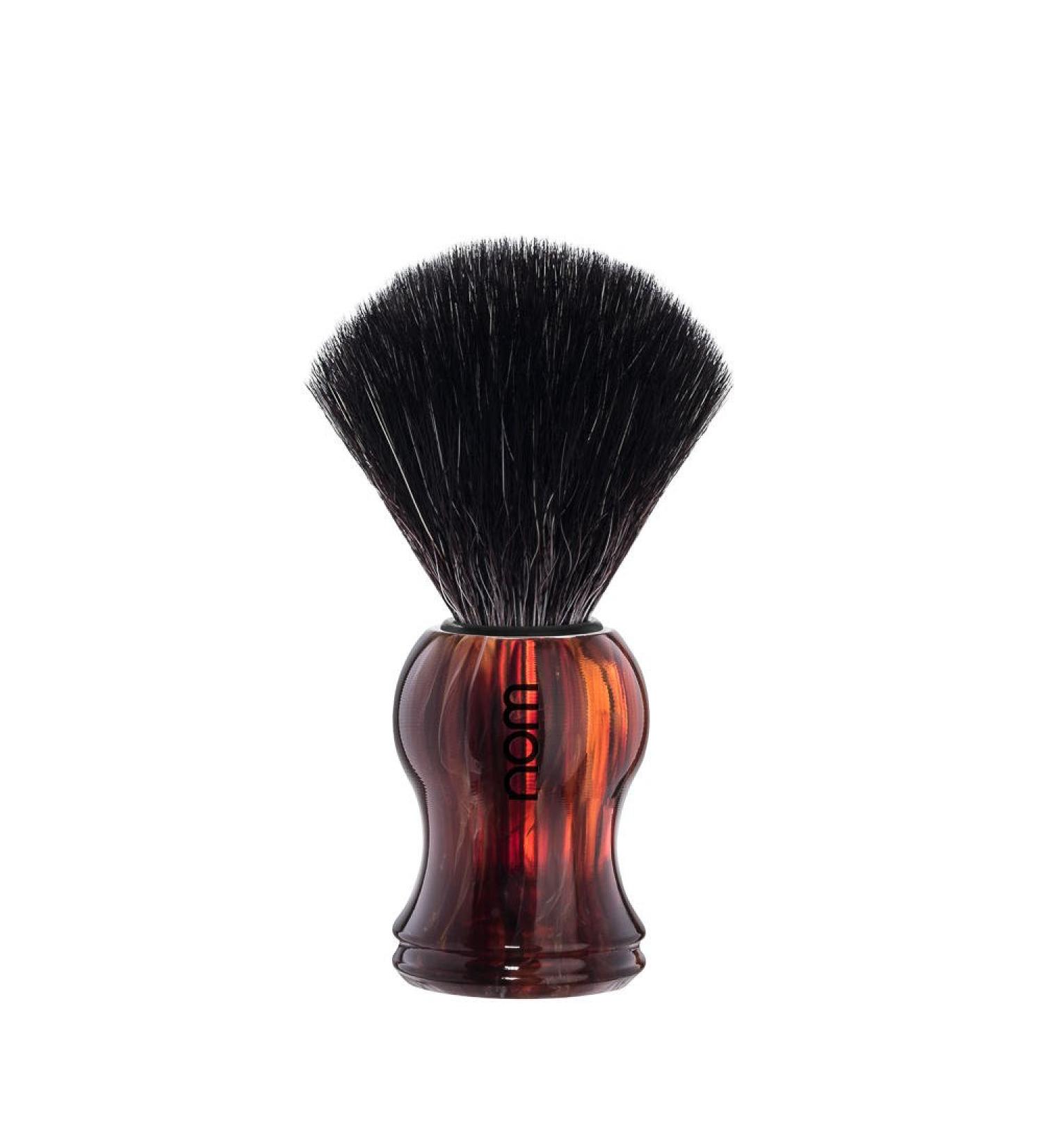 nom Gustav Vegan Black Fibre Shaving Brush (Handle: Havanna) Vegan Black Fibre . Havana