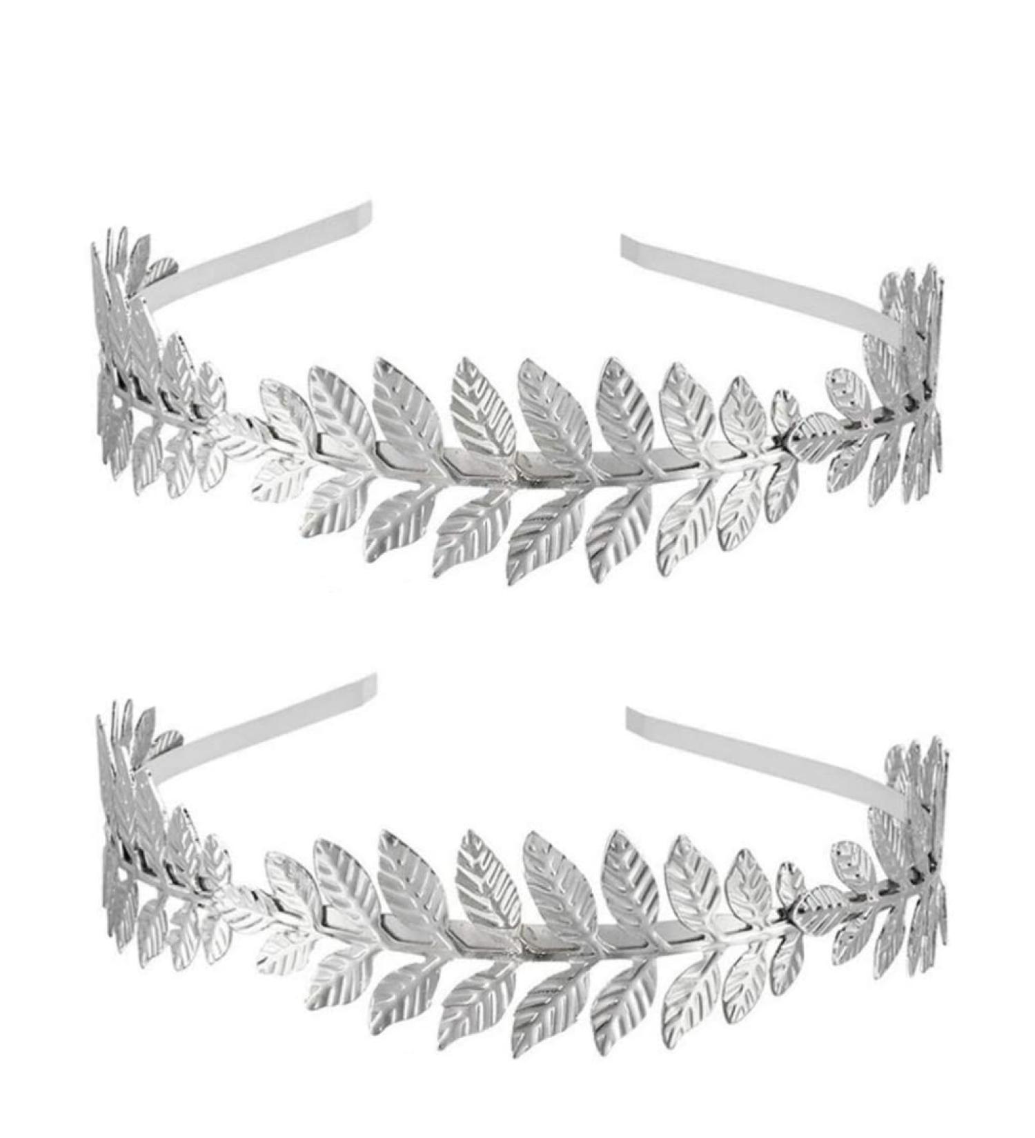 Goddess Hair Ripe: 2 Pcs Gold & Silver Leaf Headbands | Wedding Tiara & Bridal Hair Crown | Perfect for Parties & Events - Buy Online on GoSupps.com