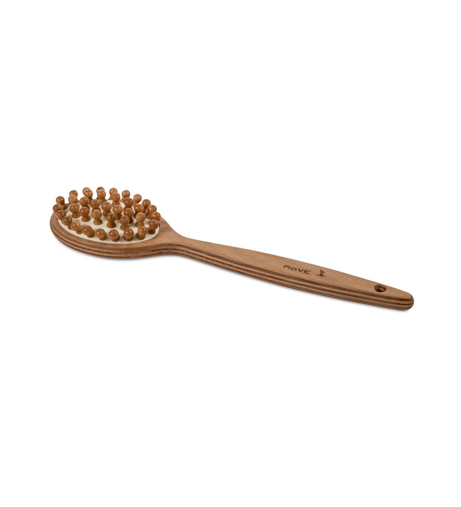 M ve Beech Plywood Massage Brush | 35x8 cm | Natural Wooden Knobs | International Shipping Available - Buy Online on GoSupps.com