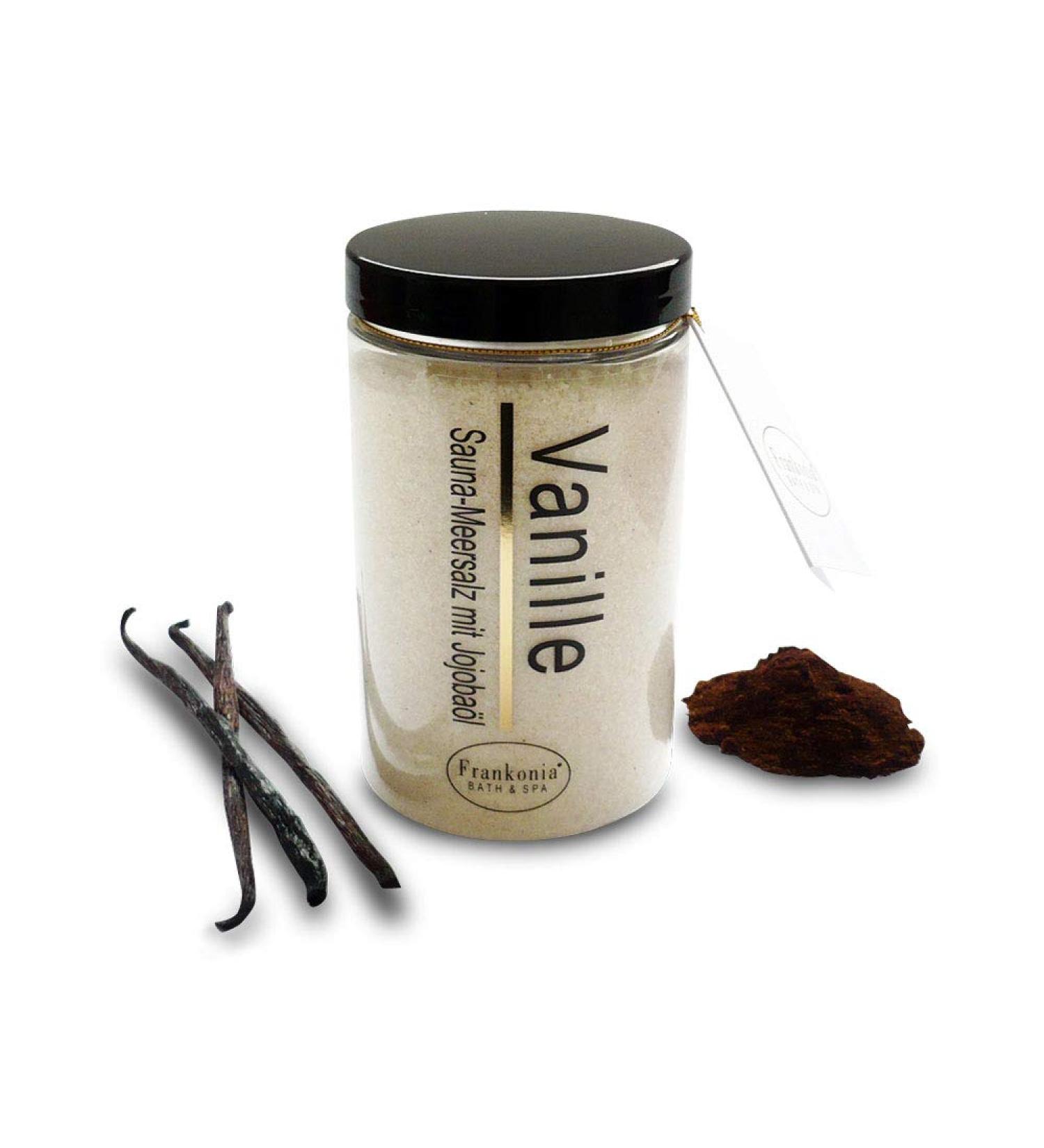 Frankonia BATH & SPA Vanilla Sea Salt Peeling 400g - Vegan Body Scrub with Jojoba Oil & Vitamin E - Paraben-Free Shower Exfoliator for All Skin Types - International Shipping Available - Buy Online on GoSupps.com