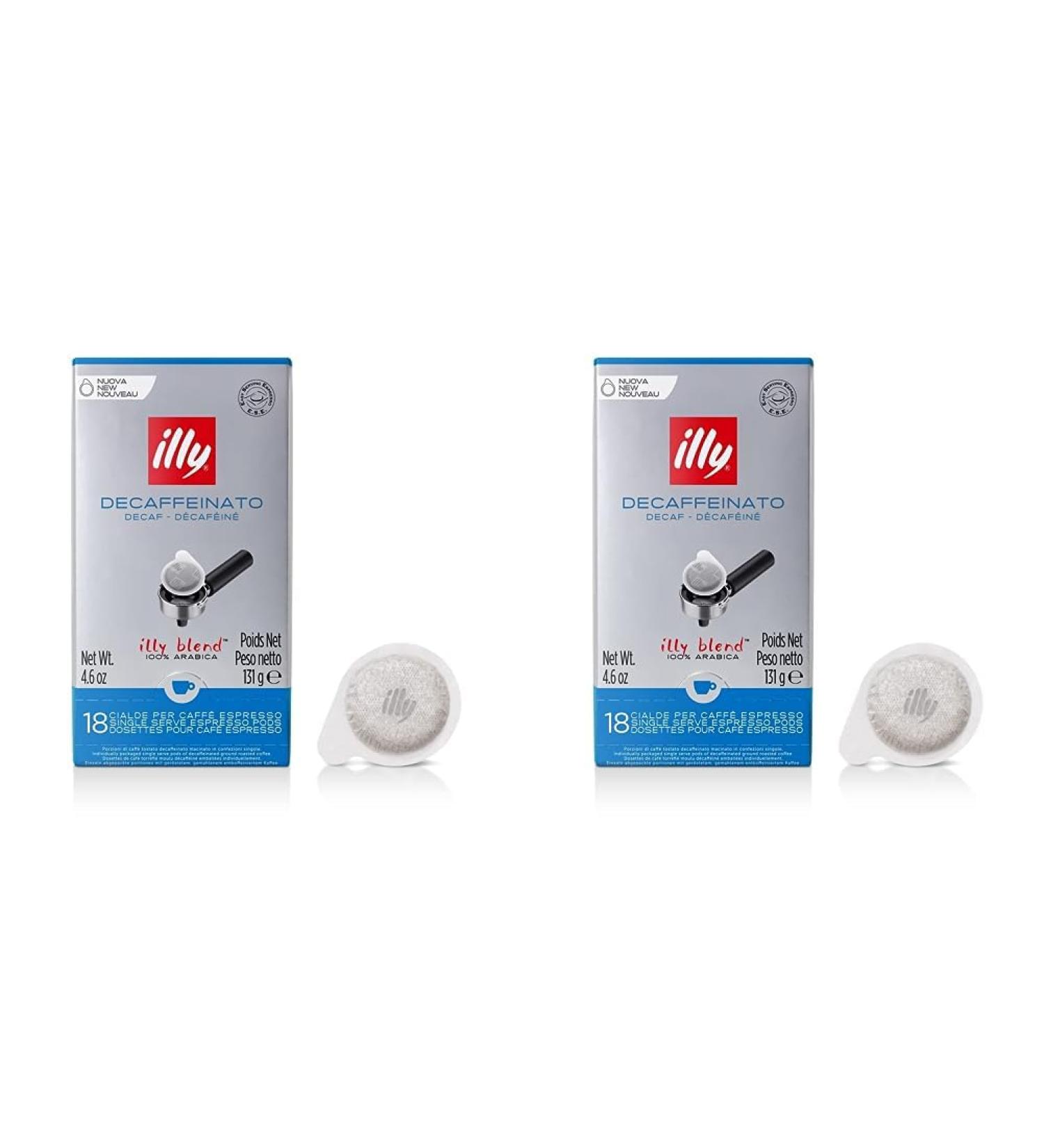 illycaffe illy Individually Wrapped Decaffeinated Coffee Servings 18-Count 131 g (Pack of 2) 18 Count (Pack of 2) - Buy Online on GoSupps.com