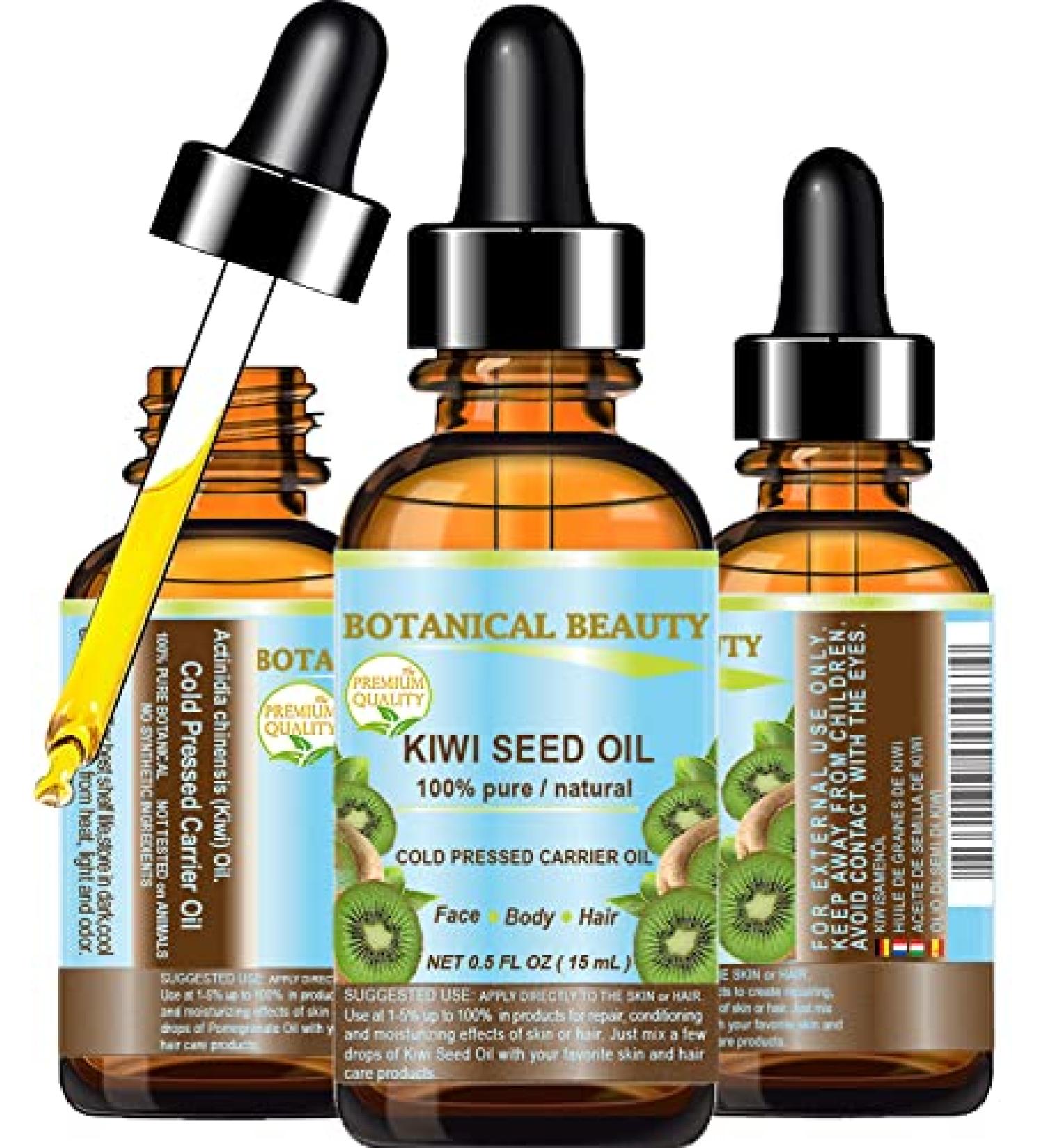 Chateau Cosmetics Kiwi Seed Oil - 100% Pure Cold Pressed Carrier Oil - 0.5 Fl.oz - Buy Online on GoSupps.com