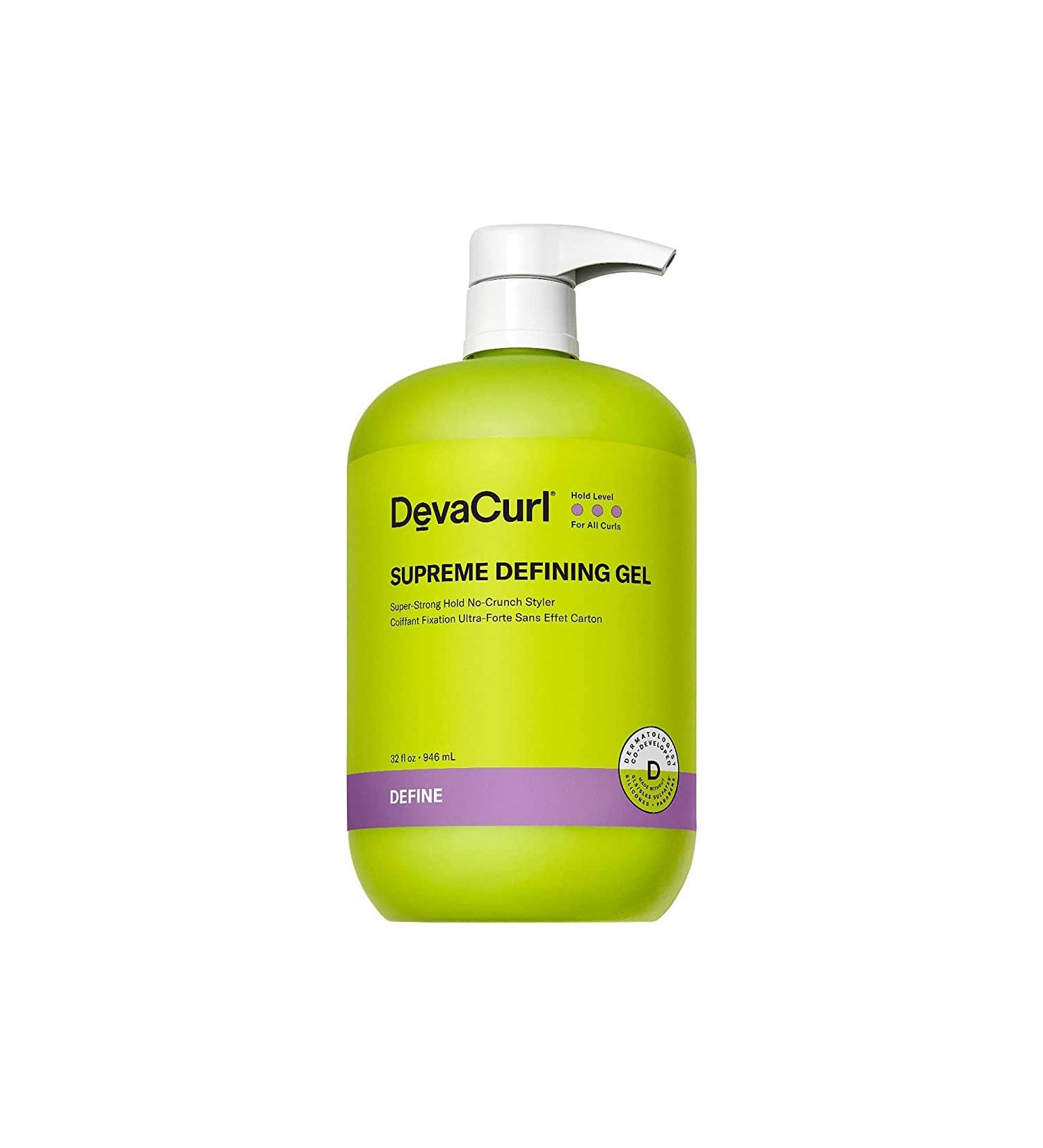 DevaCurl Supreme Defining Gel 32oz | Super-Strong Hold | No-Crunch Style | Non-Flaking Formula | All Curl Types - Buy Online on GoSupps.com