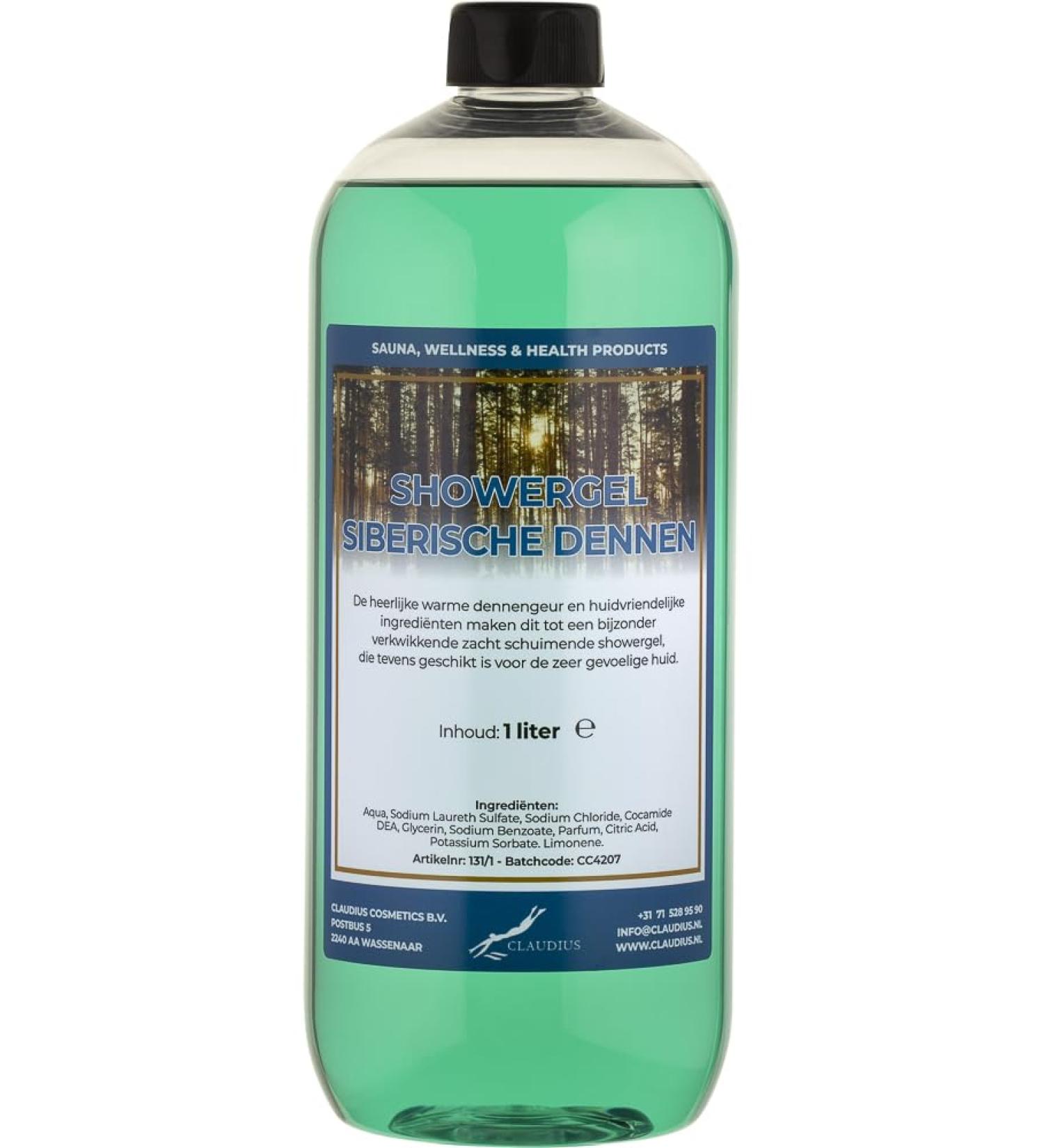 Claudius Showergel Siberian Pine 1 liter with cap transparent