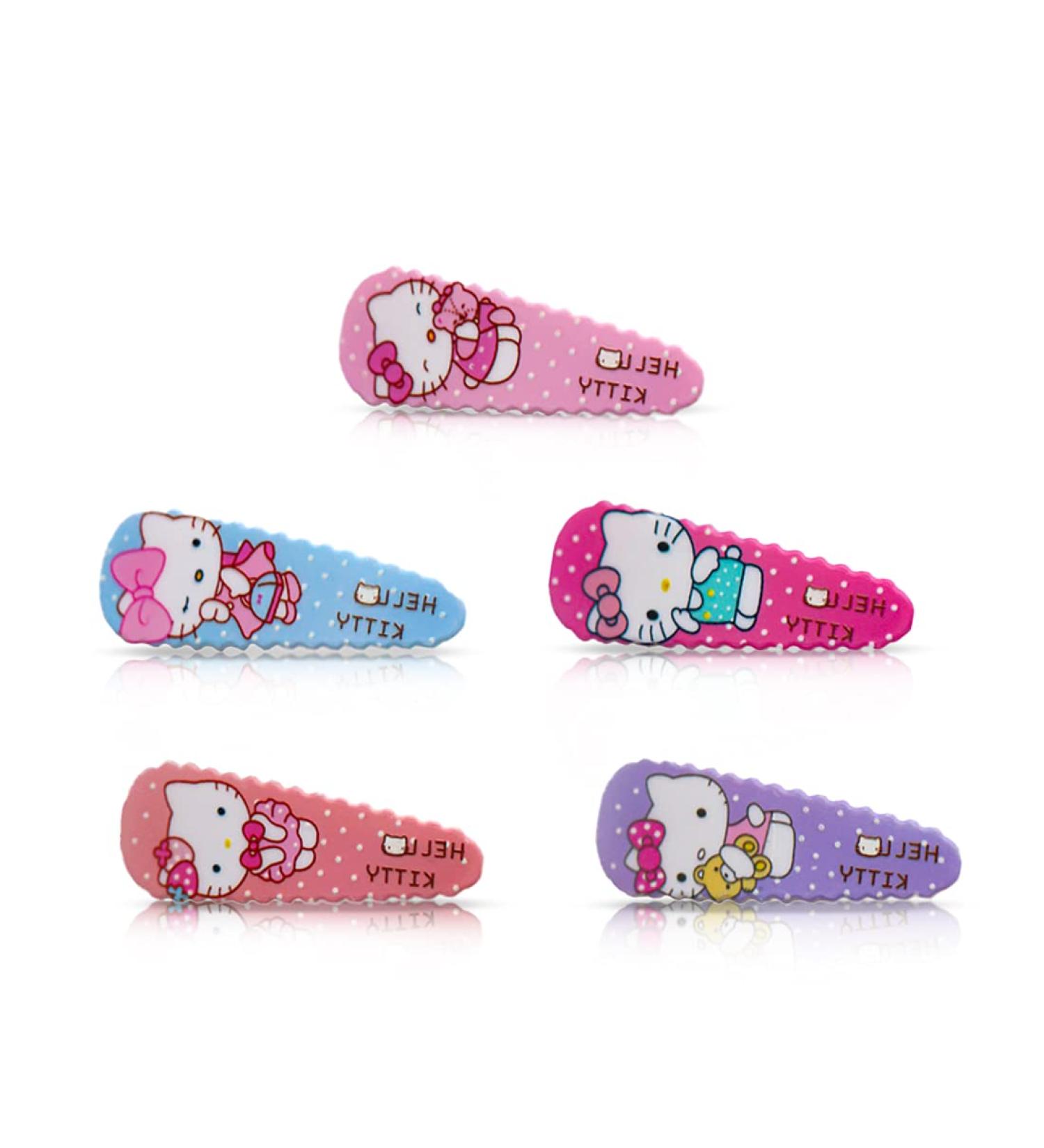 Hello Cat Hair Clips - Cute Metal Snap Barrettes for Girls & Women (5 Pieces) | Hair Accessories Gift - Buy Online on GoSupps.com