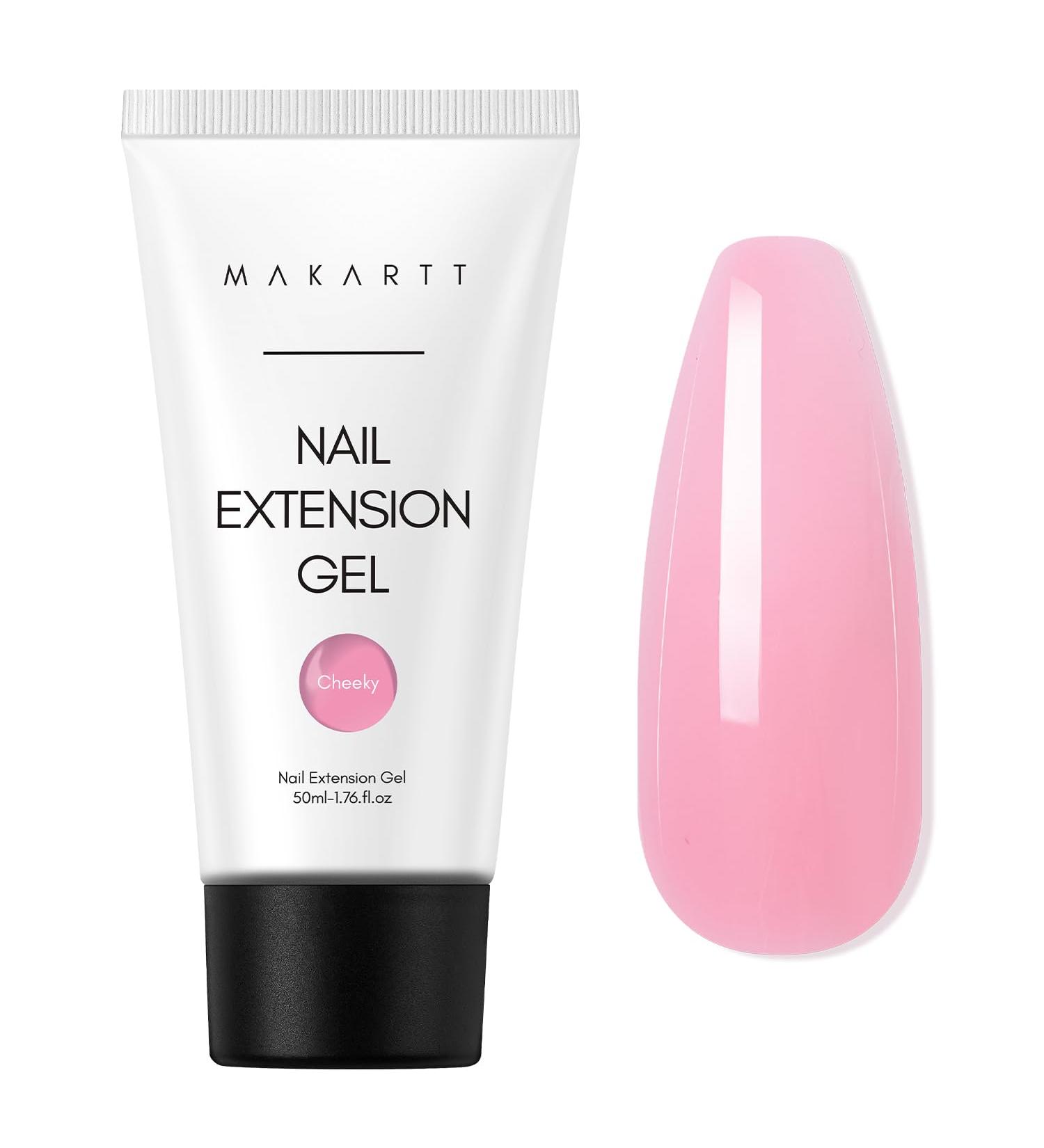 Makartt Poly Nail Gel 50ML Builder Gel Extension - White Pink Nude Clear Rosy Cheeky Design - for Technician Starter DIY Salon - Buy Online on GoSupps.com