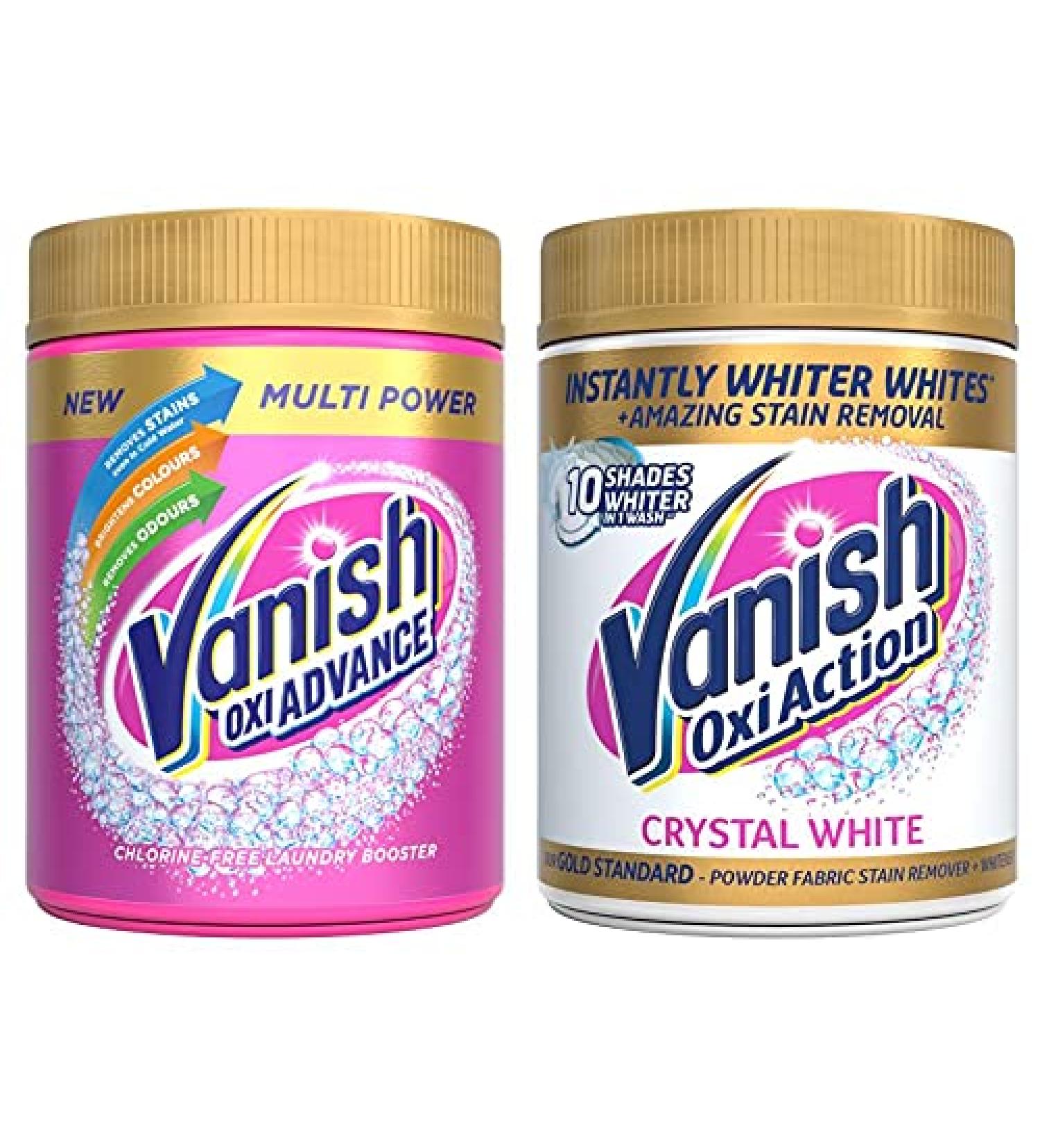 Vanish Oxi Action Crystal White Powder Fabric Stain Remover + Whitener 470g - Buy Online on GoSupps.com