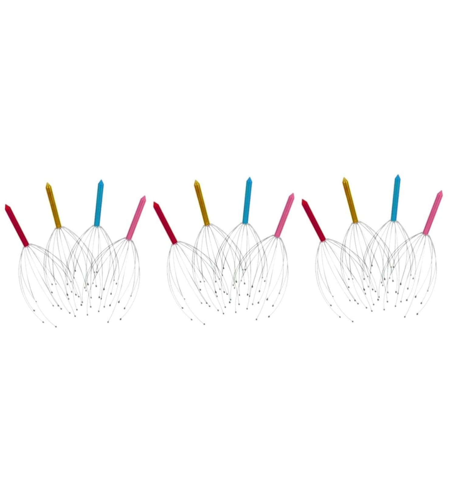 FOMIYES 12-Piece Head & Hair Massage Device Set | Relaxing Metal Hand Scratch Tools for Deep Relaxation | Portable Finger Head Scratcher - Buy Online on GoSupps.com