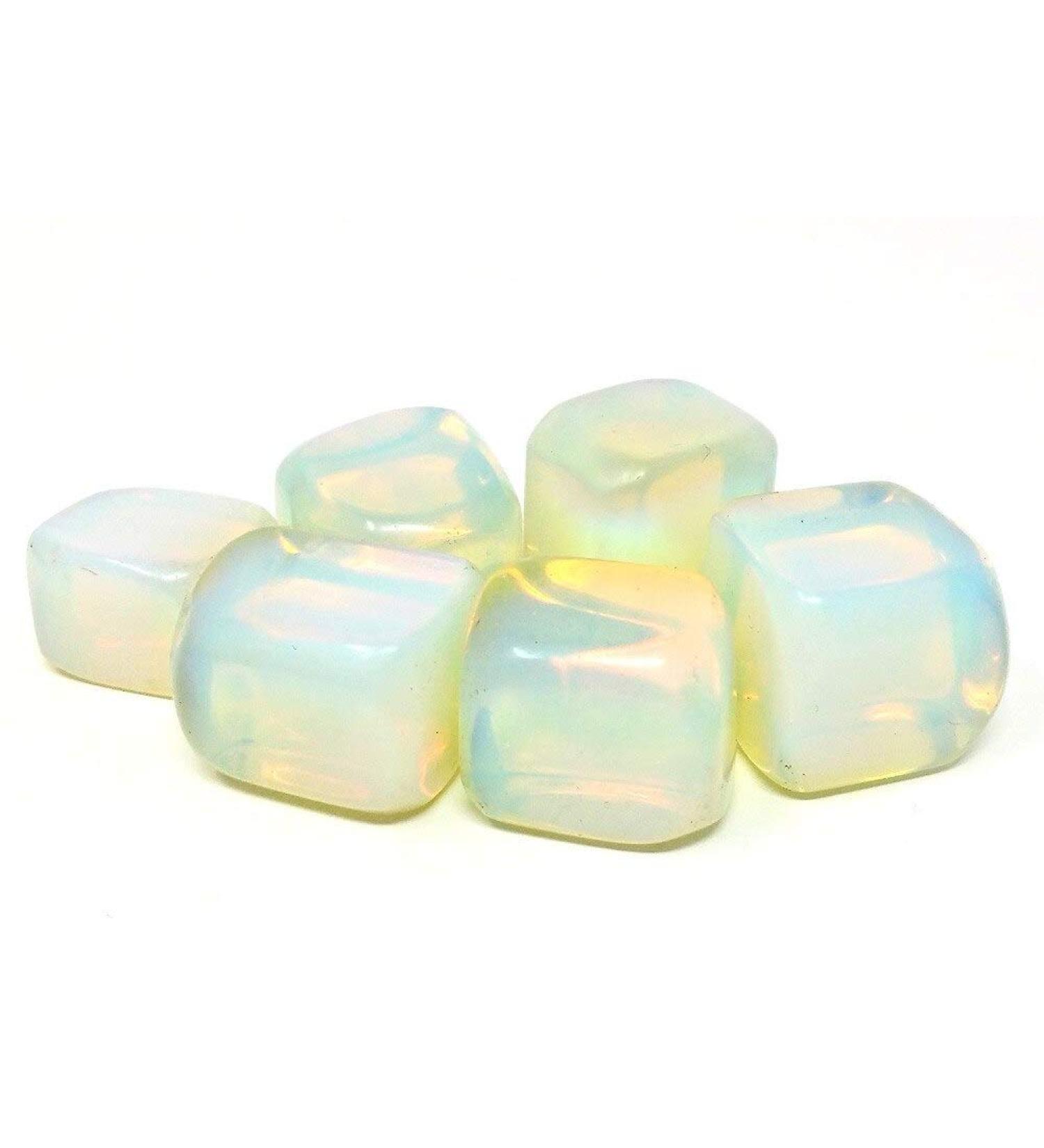 6 pcs Opalite Crystal Tumbled Stone Lot Natural Gemstones in Gift Pouch/Rocks for Crystal Chakra Reiki Balancing - Buy Online on GoSupps.com