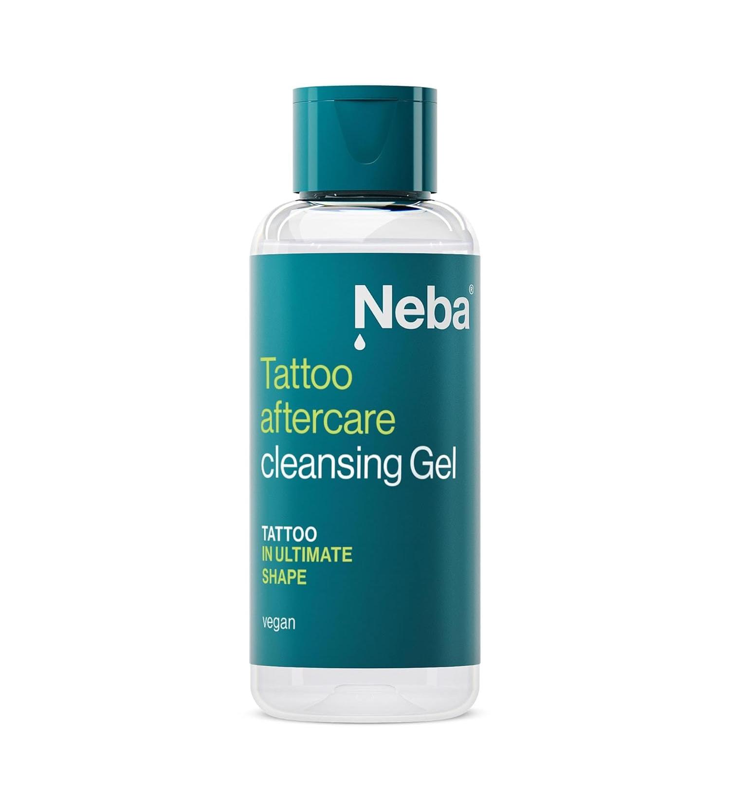 Neba - Tattoo Aftercare Cleansing Gel - for Fresh and Healed Tattoos - Aftercare Cleansing Gel - Shower Gel Nourishing Shower - Body Care for Tattooed Skin - 100ml - Buy Online on GoSupps.com