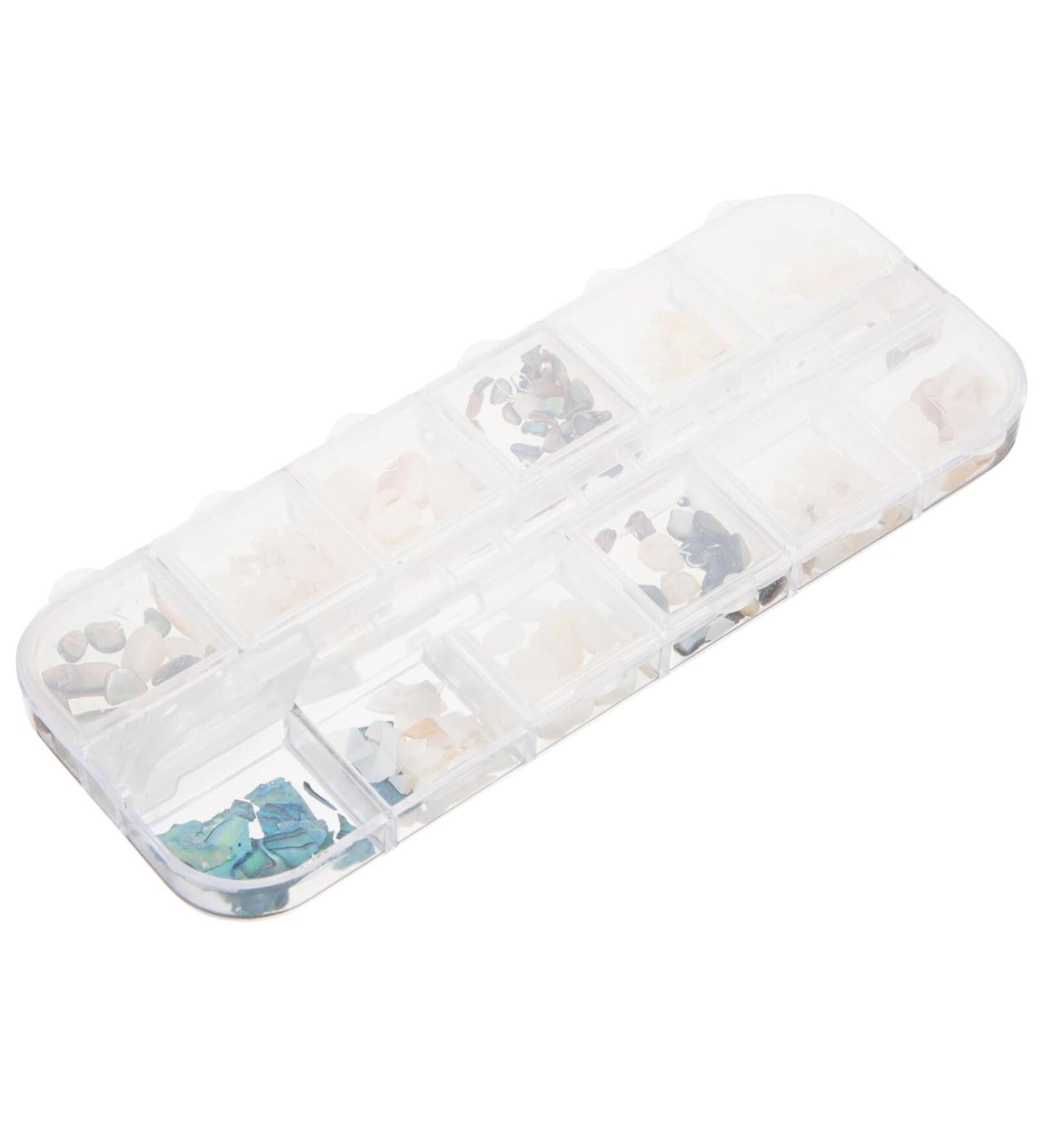 minkissy 1 Box Nail Gems Decked Accessories Gemstones for Nails Gems for Nails Nail Art Gems Nail Accessories Kit De Manicura Nail Charm Resin Shell Pieces Assorted 3d