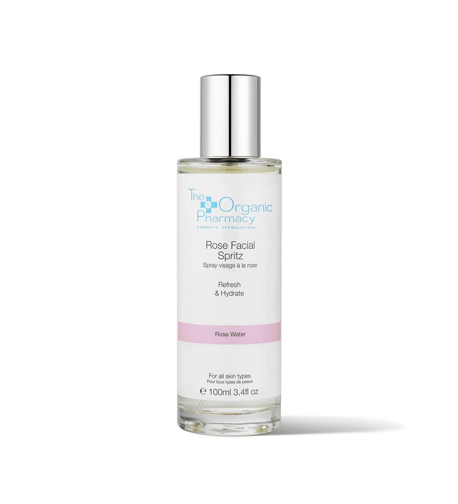 The Organic Pharmacy Rose Facial Spritz Toner to Hydrate Freshen and Soothe Skin 3.3 Ounce