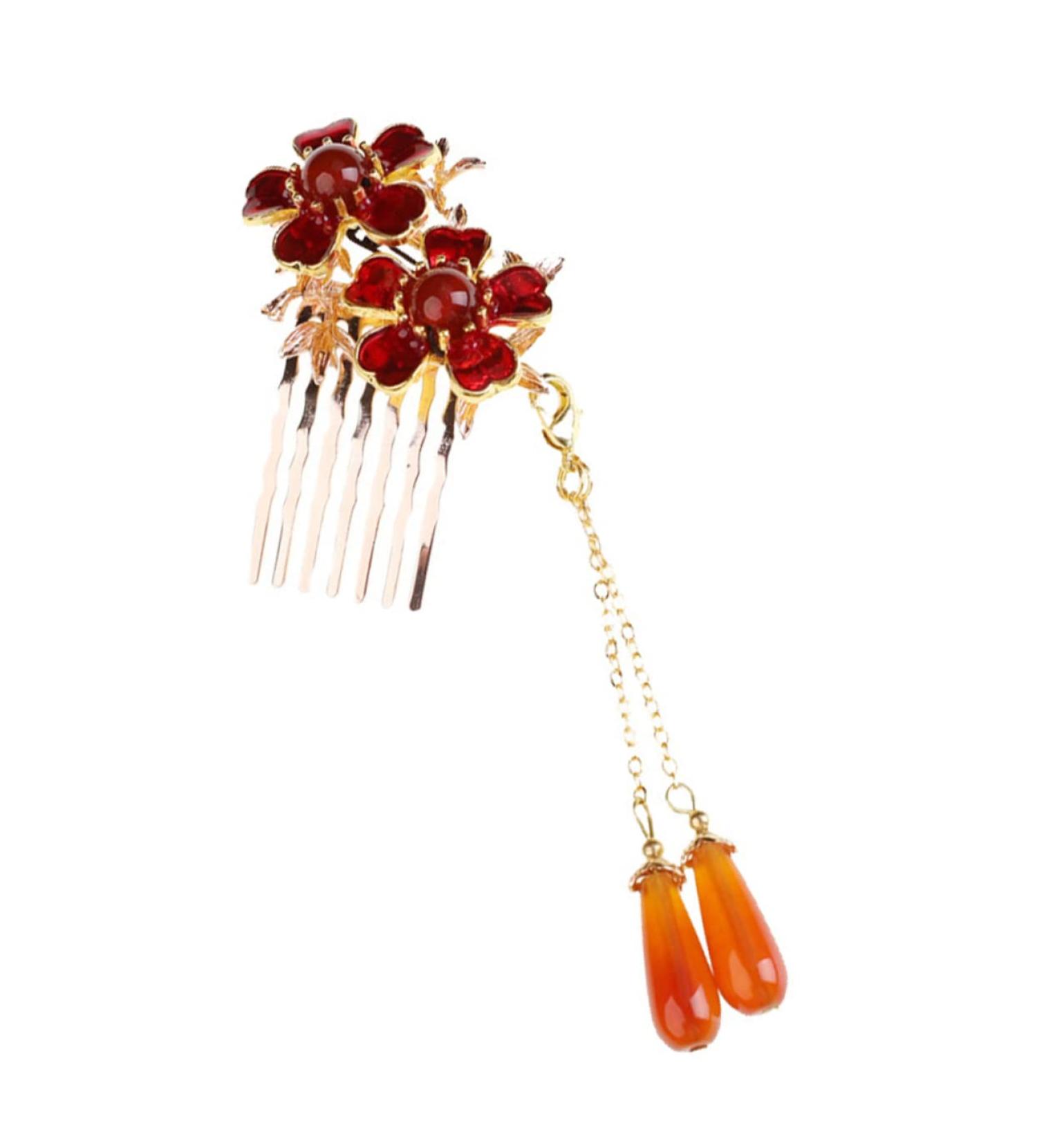 Ipetboom 1pc Hair Comb Women Hair Accessories Wedding Hair Clip Hair Jewels for Women Hair Retro Insert Comb Japanese Decor Agate Wedding Hair Decor Combs Pearl China Miss Copper - Buy Online on GoSupps.com