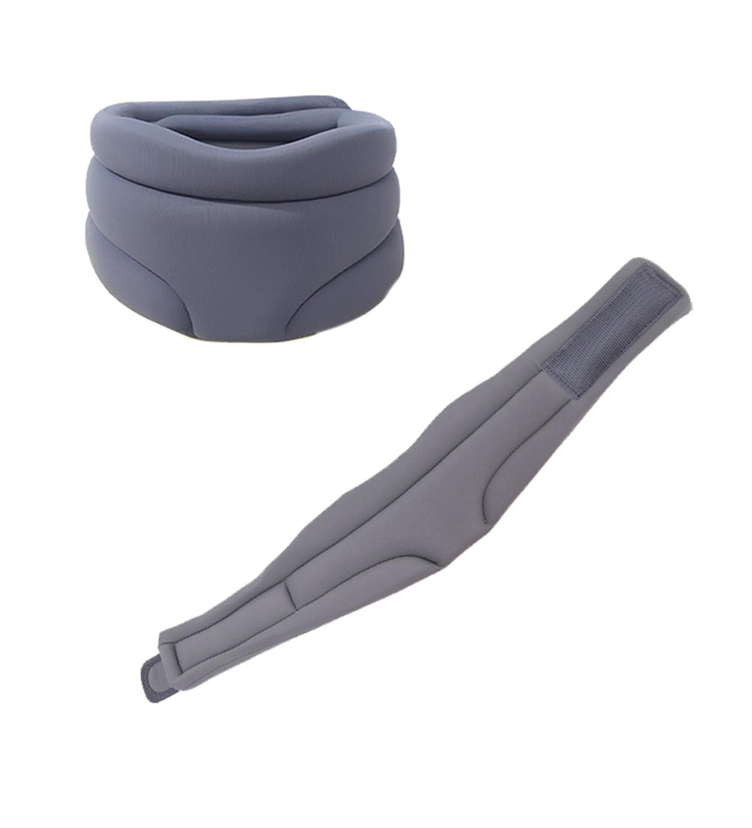 Small Ruff Man Neck Support Pillow for Pain Relief - Ideal for Car Office & Travel - Gray Cervical Spine Stretcher - Buy Online on GoSupps.com